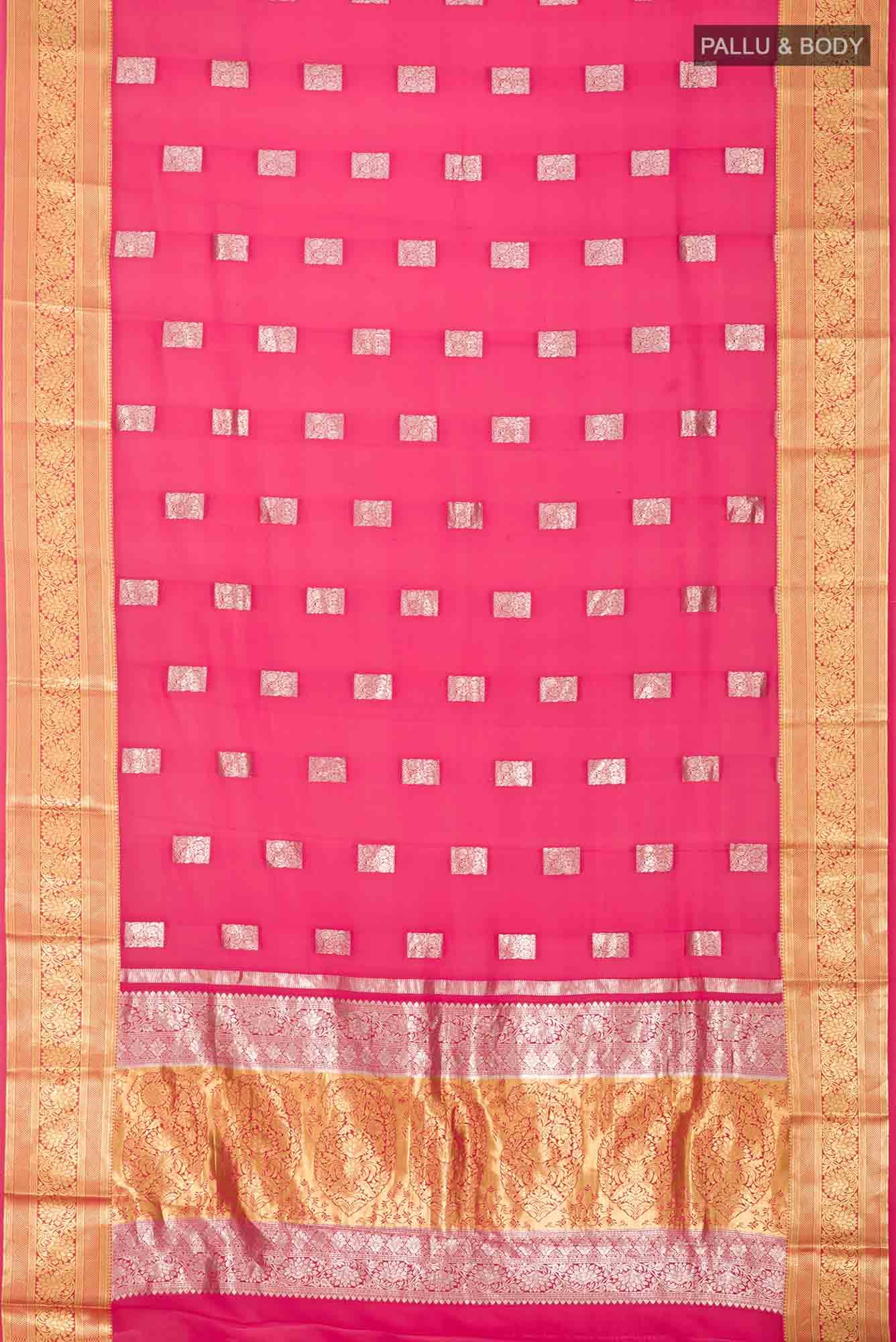 Coral Mysore Crepe Saree