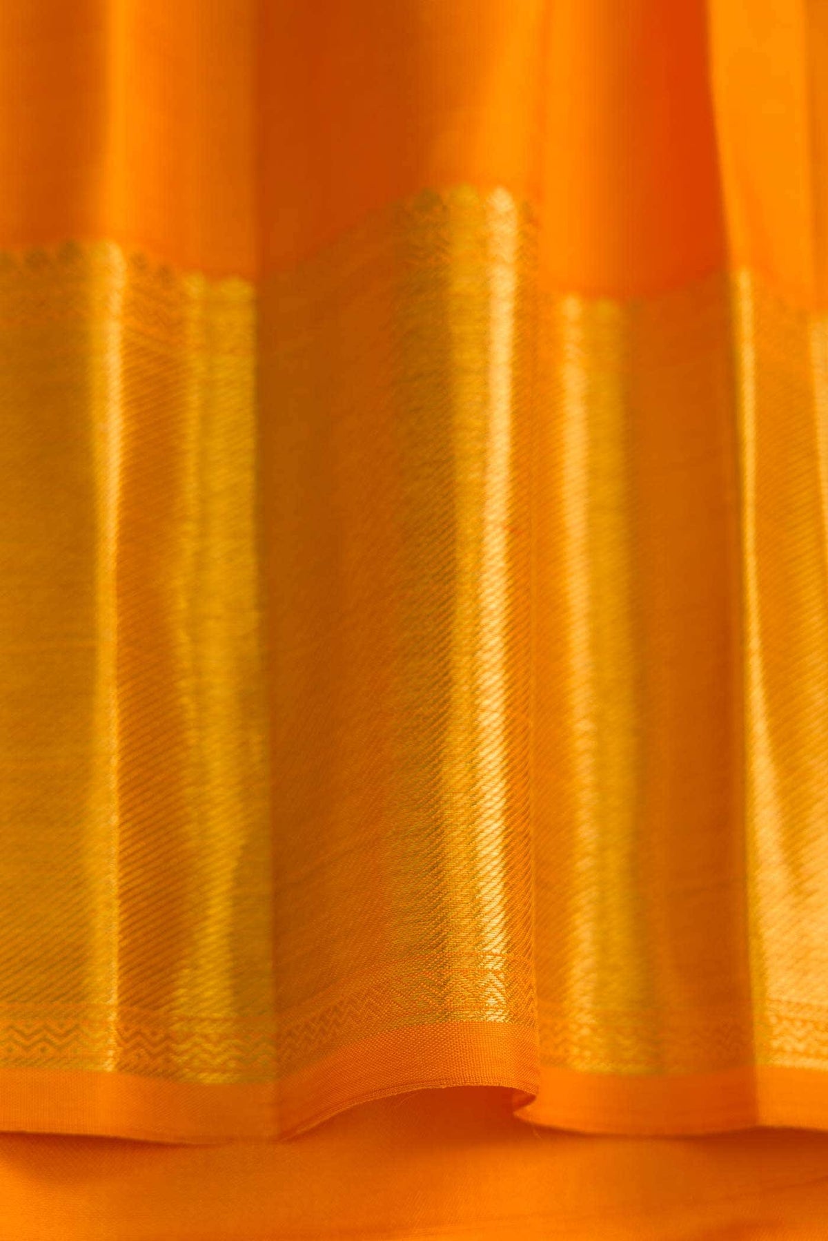 Pure Silk Pure Zari Mustard Kanjivaram Saree