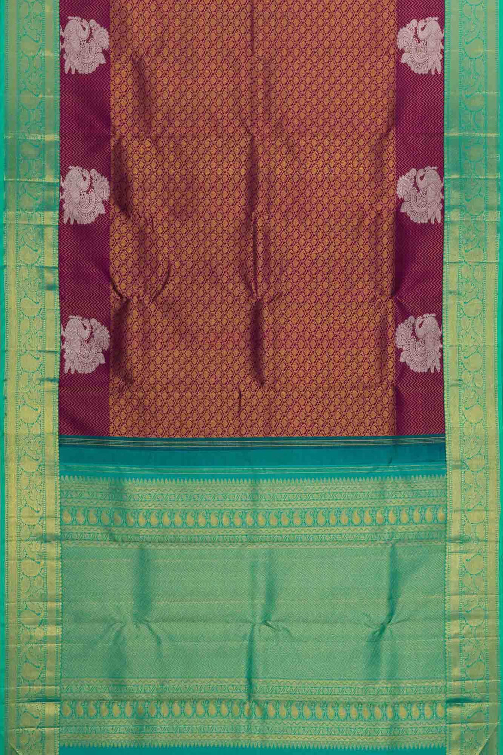 Pure Silk Pure Zari Purple Kanchipuram Saree