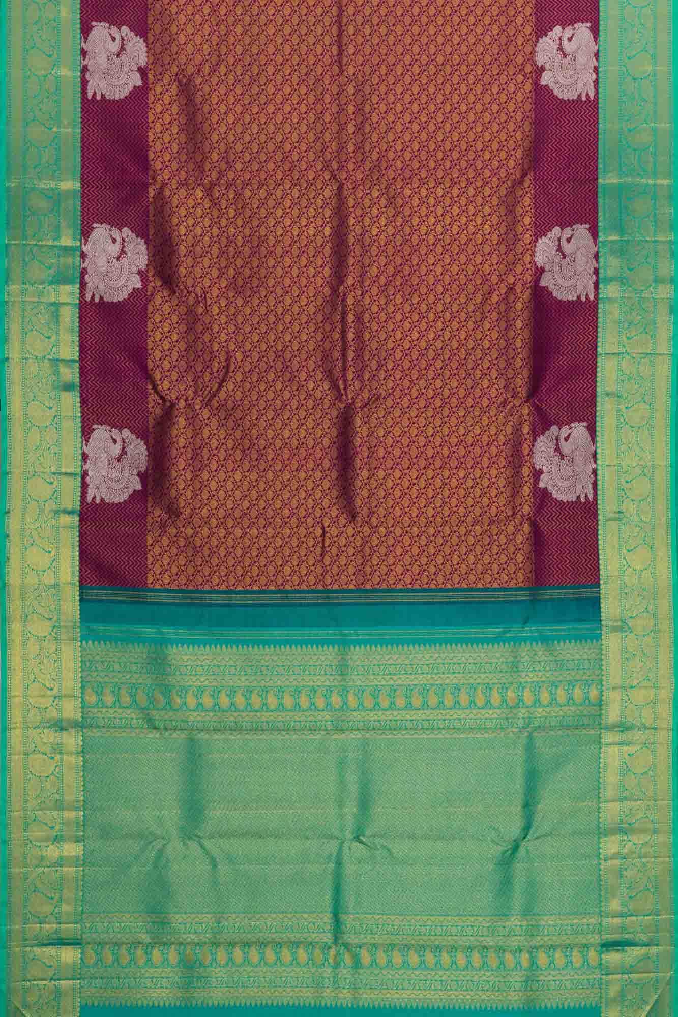 Pure Silk Pure Zari Purple Kanchipuram Saree