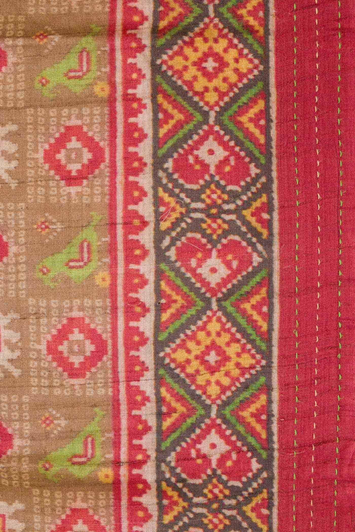 Mehandi Green Tussar Silk Saree