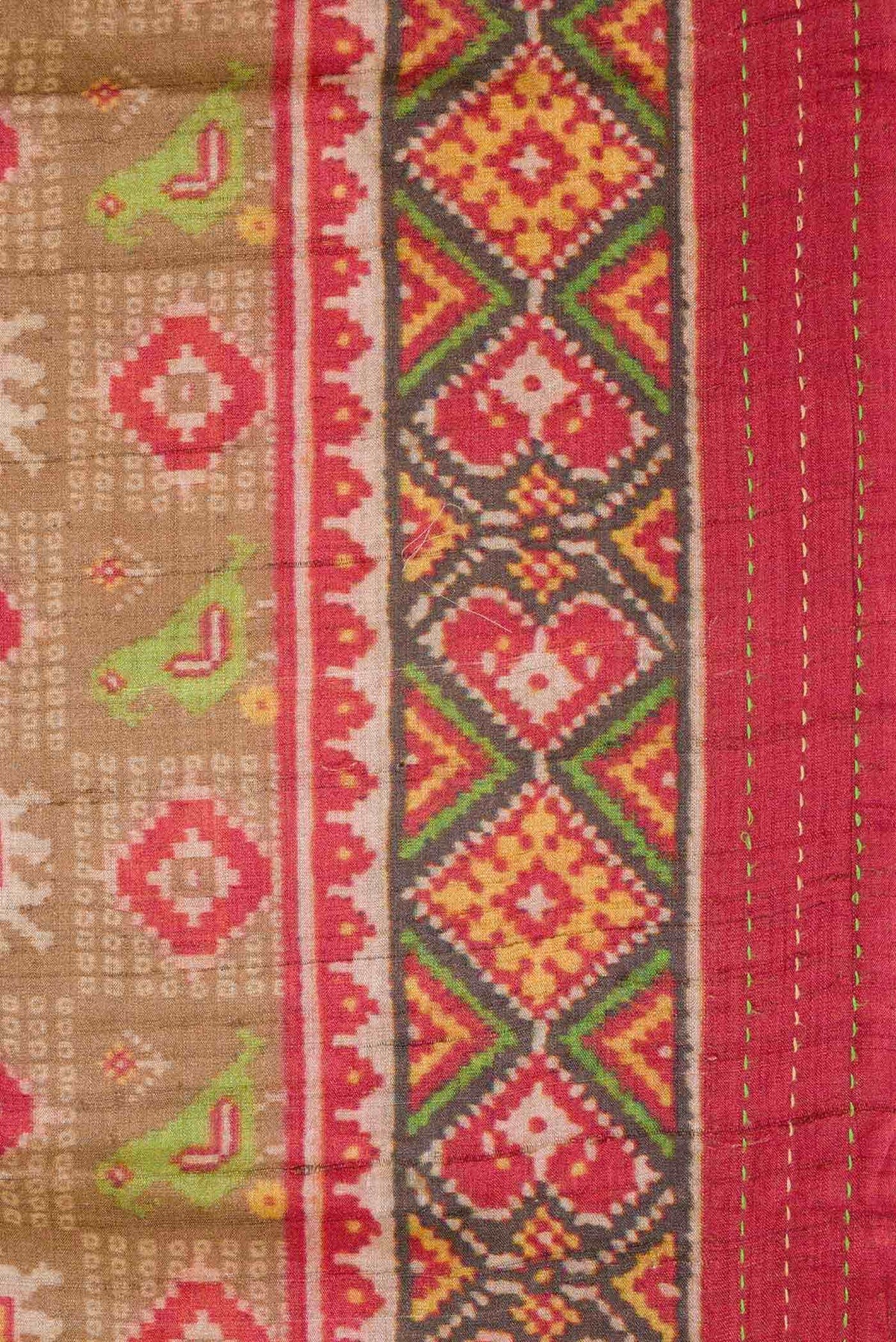 Brown Tussar Silk Saree