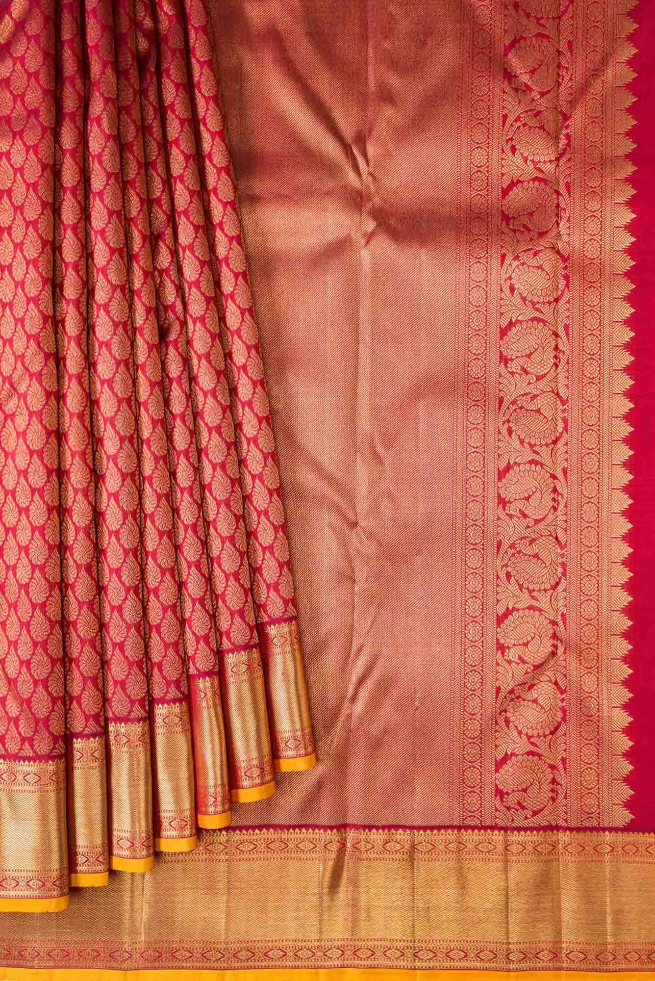 Maroon Kanchipuram Silk Saree