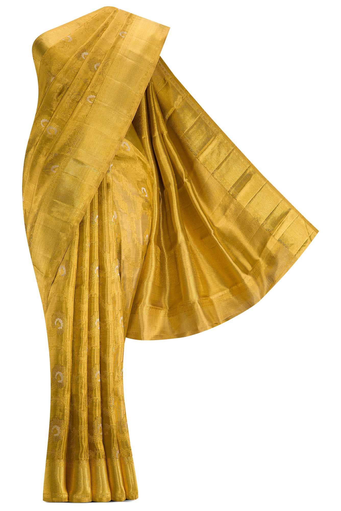 Gold Kanchipuram Silk Saree