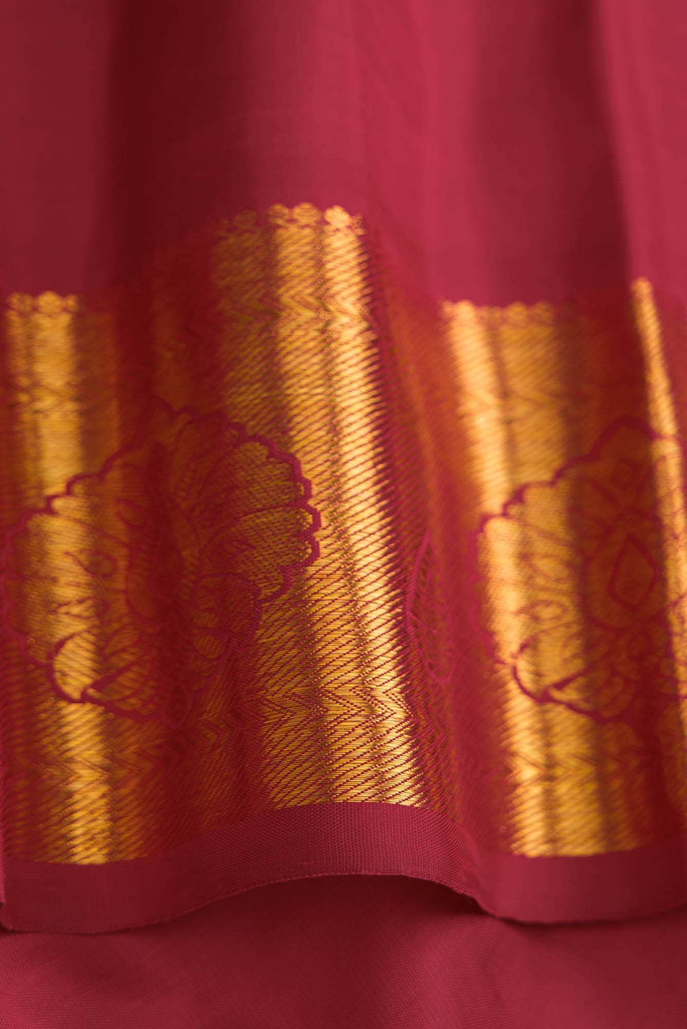 Maroon Kanchipuram Silk Saree