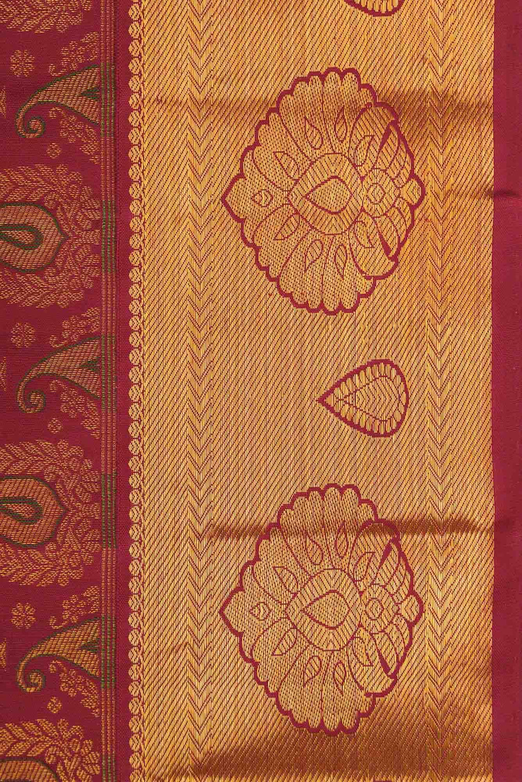 Maroon Kanchipuram Silk Saree