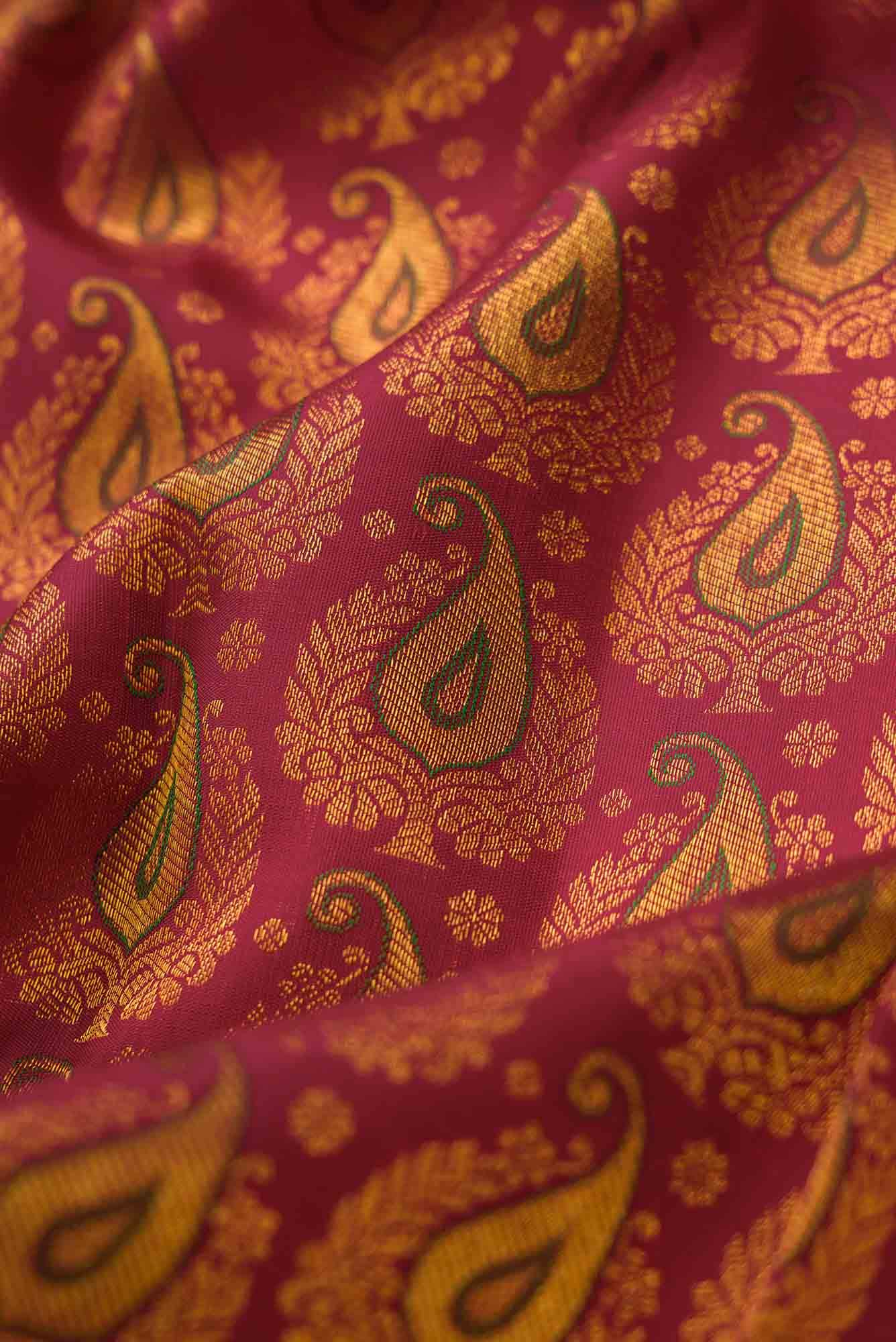 Maroon Kanchipuram Silk Saree