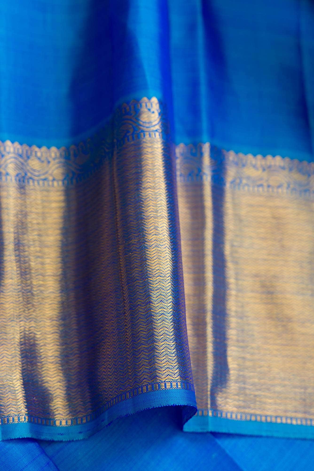 Blue Kanchipuram Silk Saree
