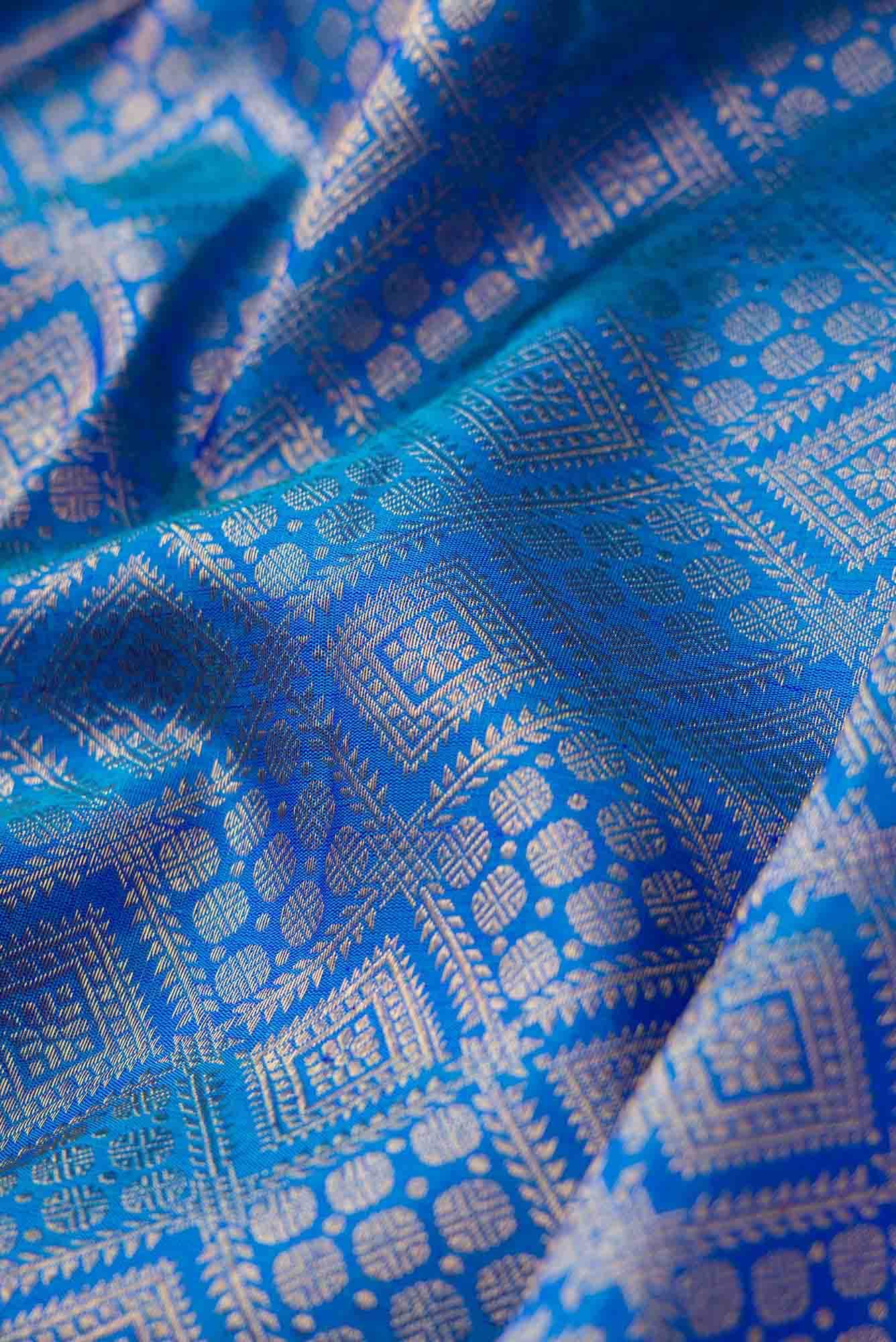 Blue Kanchipuram Silk Saree