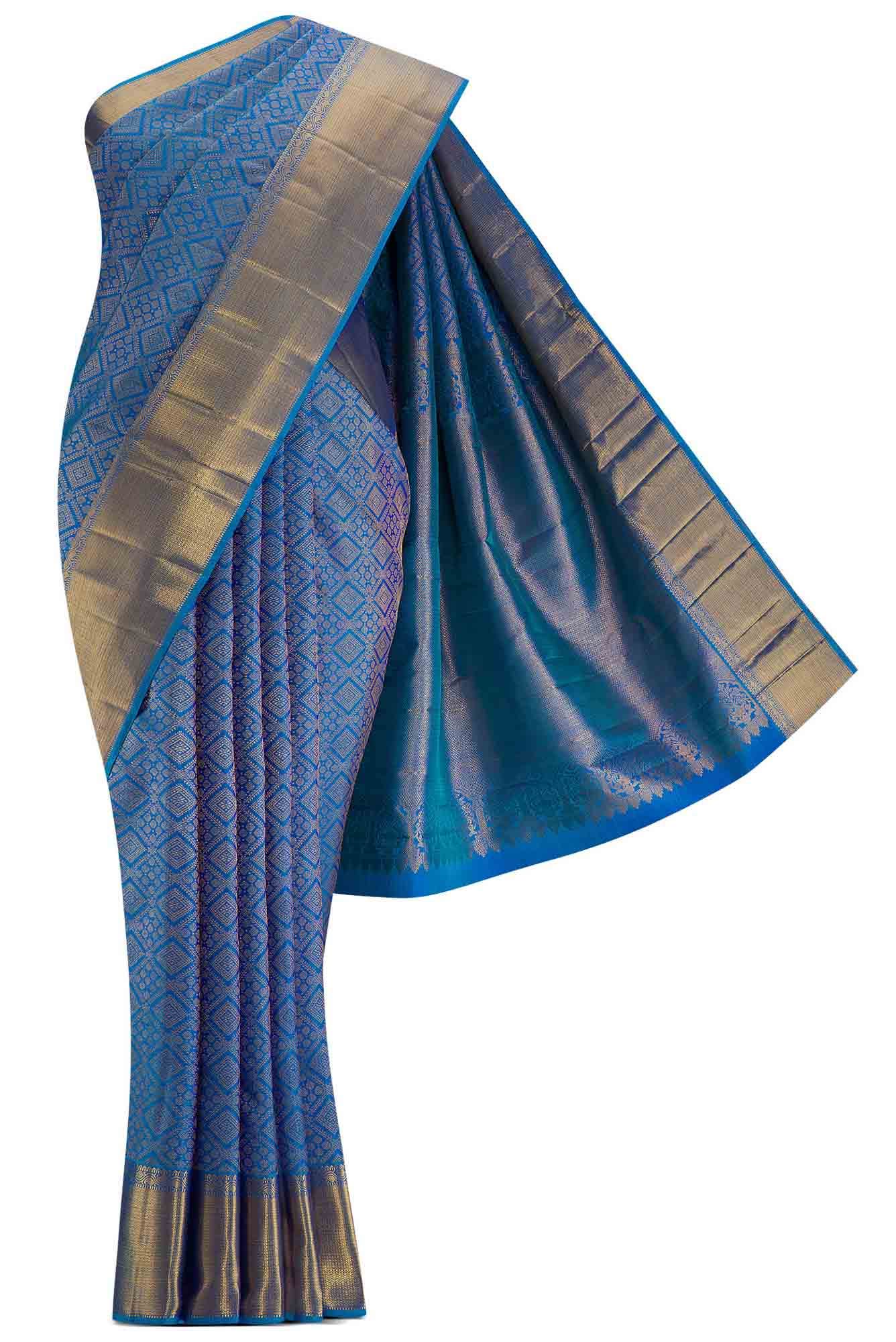 Blue Kanchipuram Silk Saree