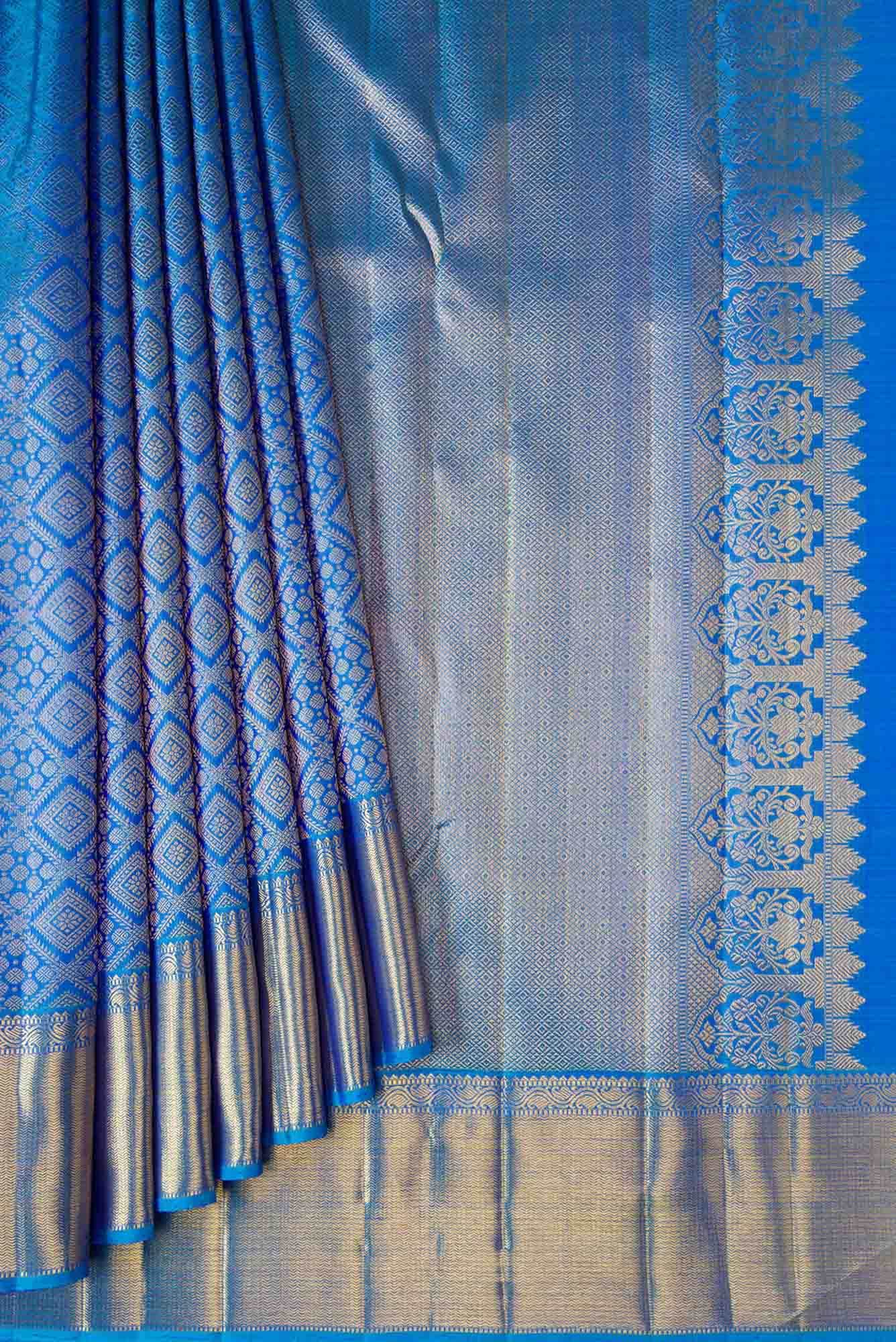 Blue Kanchipuram Silk Saree