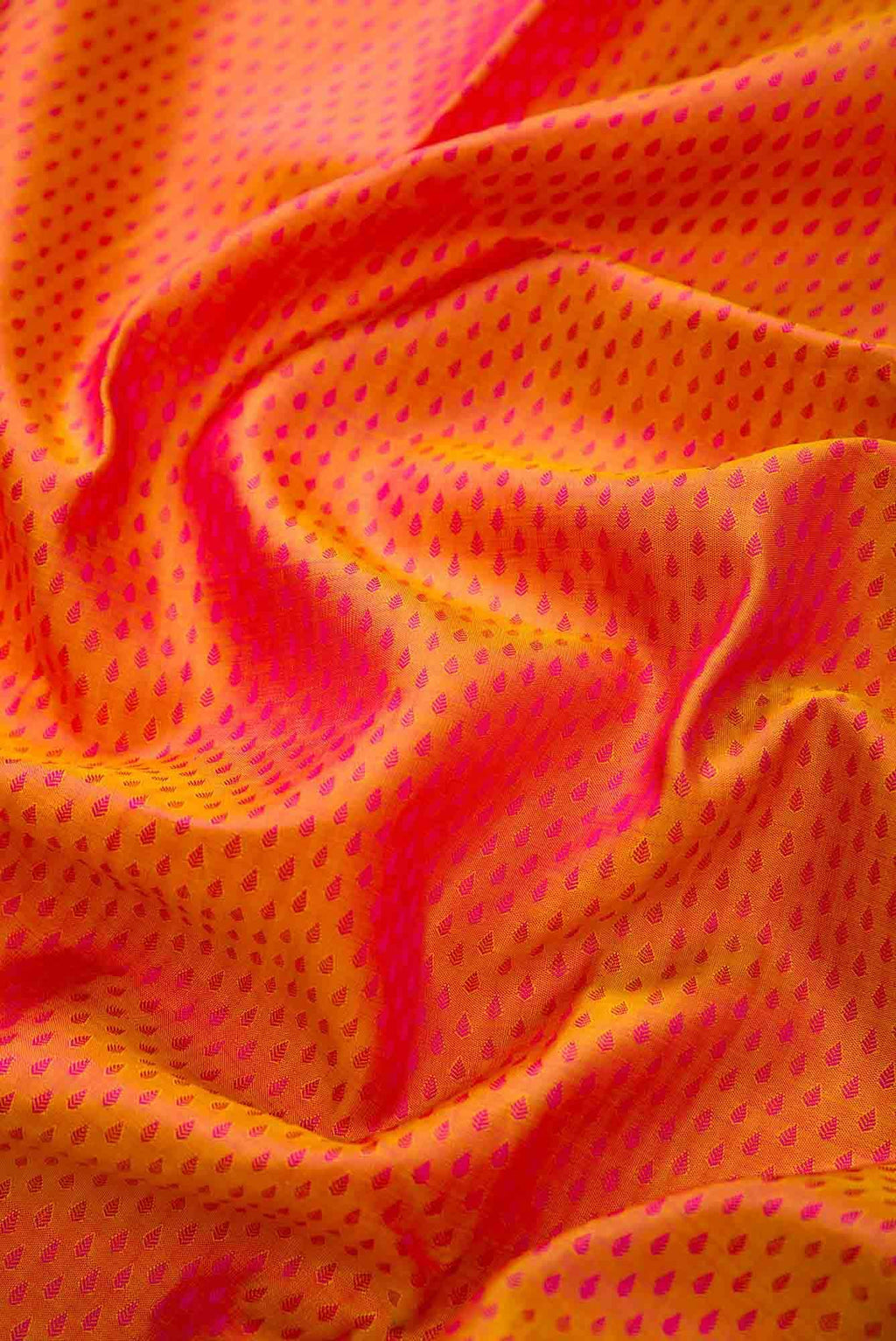 Orange Dual Tone Kanchipuram Silk Saree