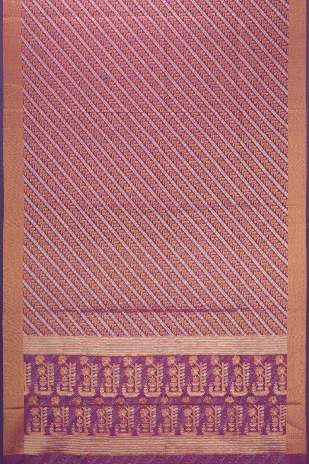 Purple Dual Tone Blended Chanderi Silk Saree