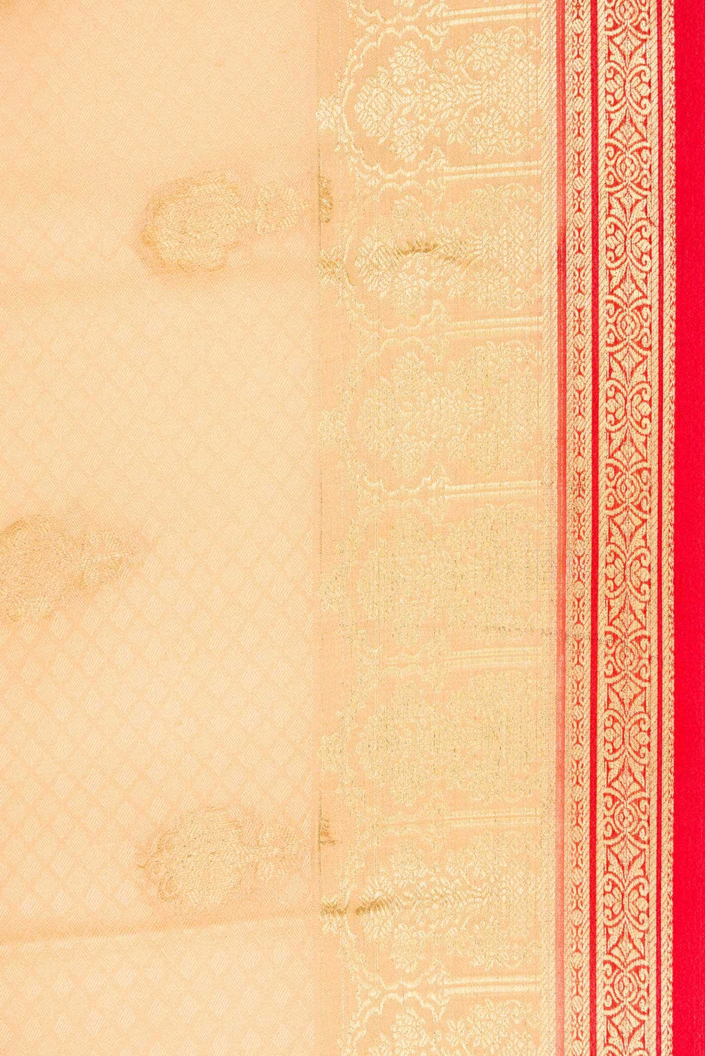 Golden Peach Dual Tone Mysore Crepe Saree