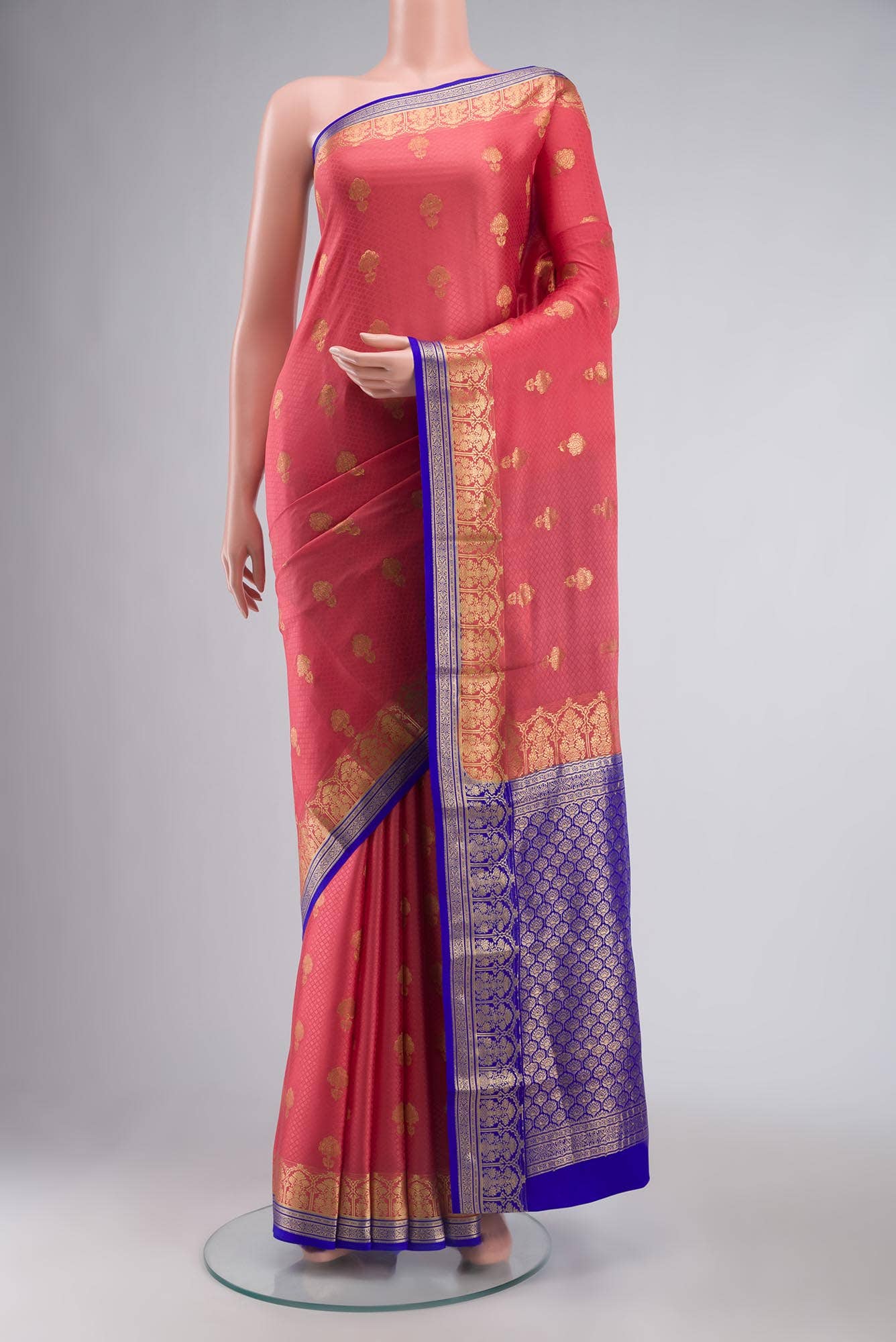 Coral Mysore Crepe Saree