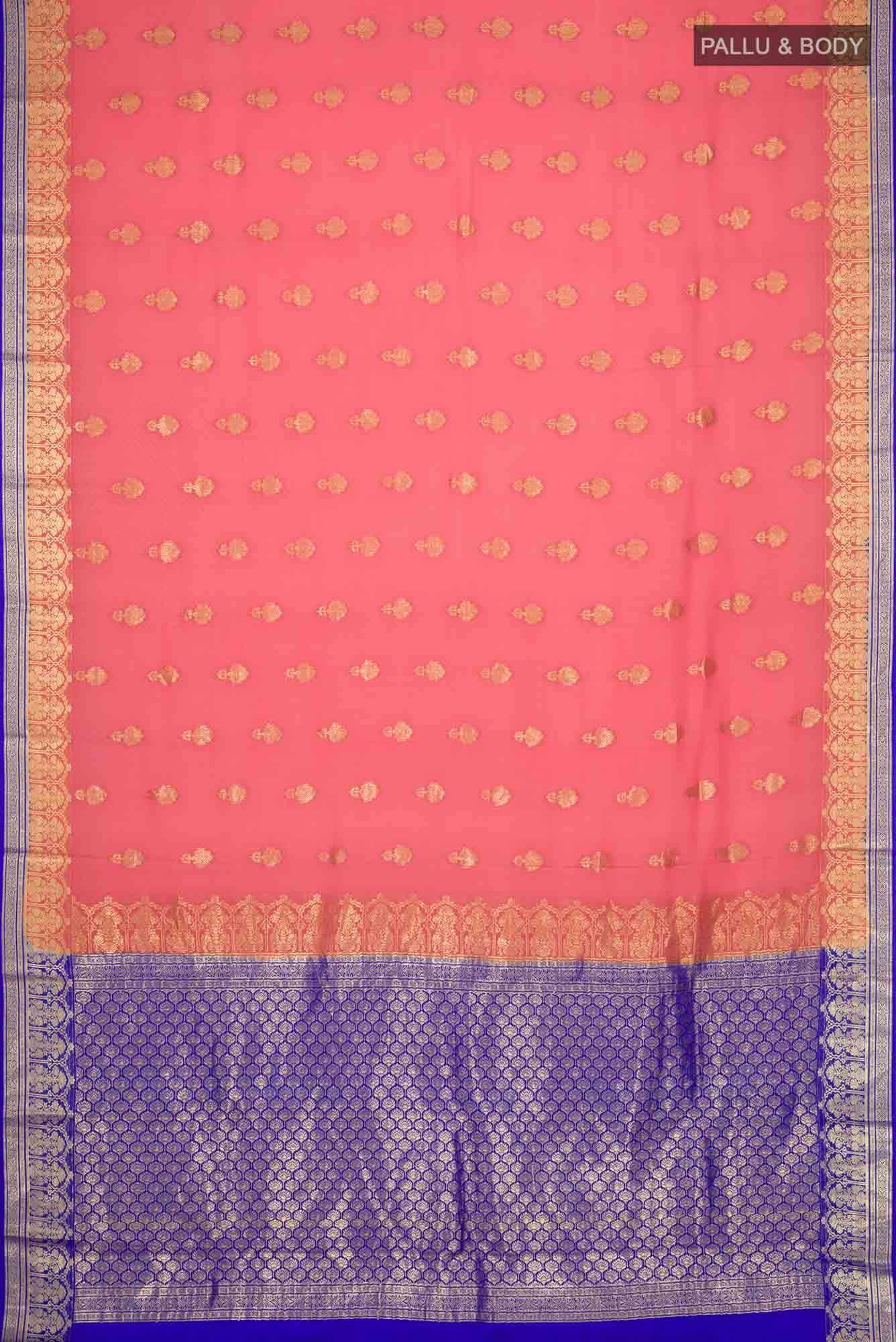 Coral Mysore Crepe Saree