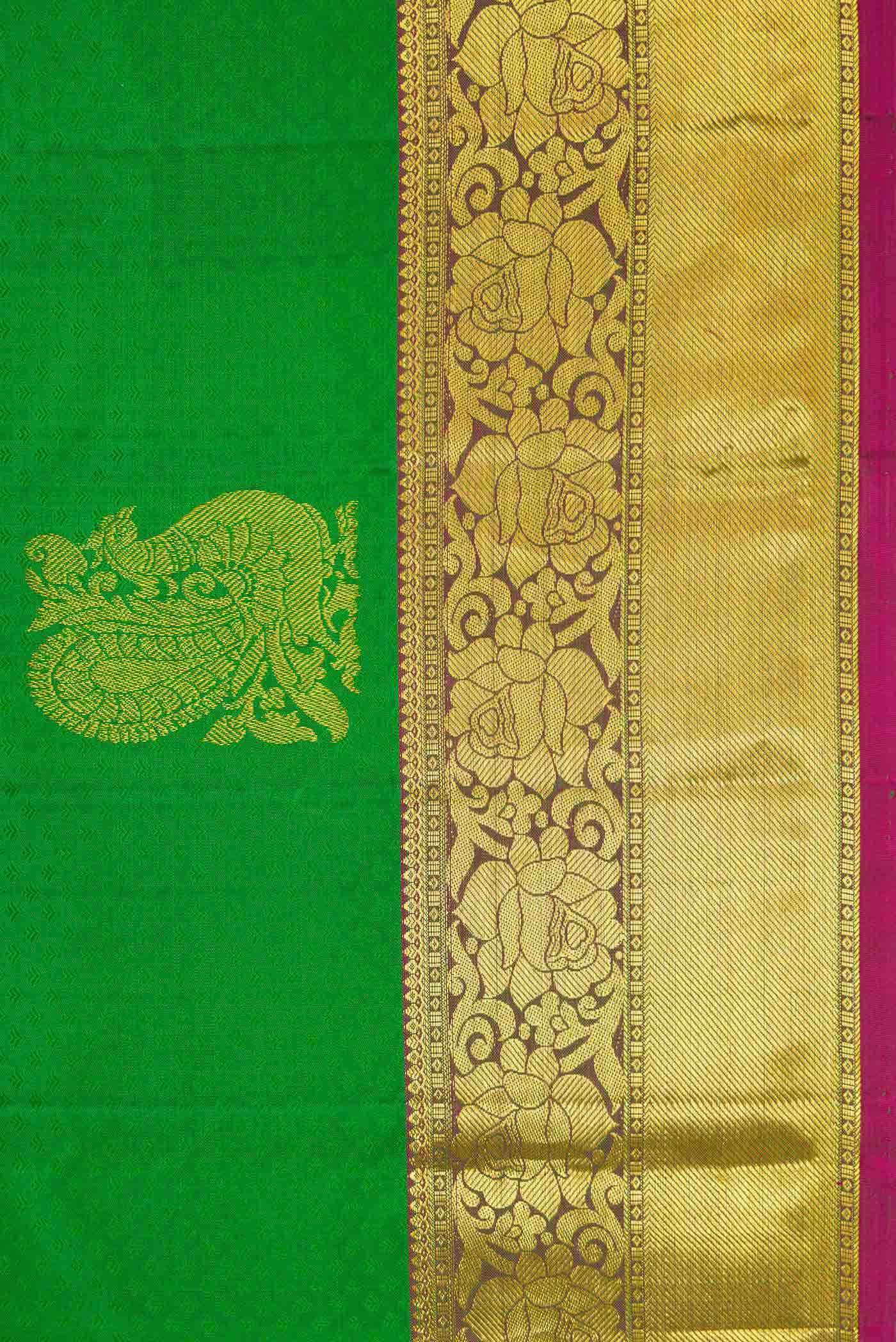 Green Dual Tone Kanchipuram Silk Saree