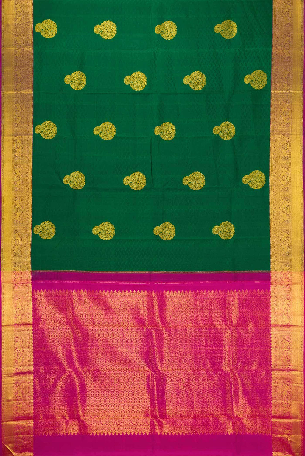 Green Dual Tone Kanchipuram Silk Saree
