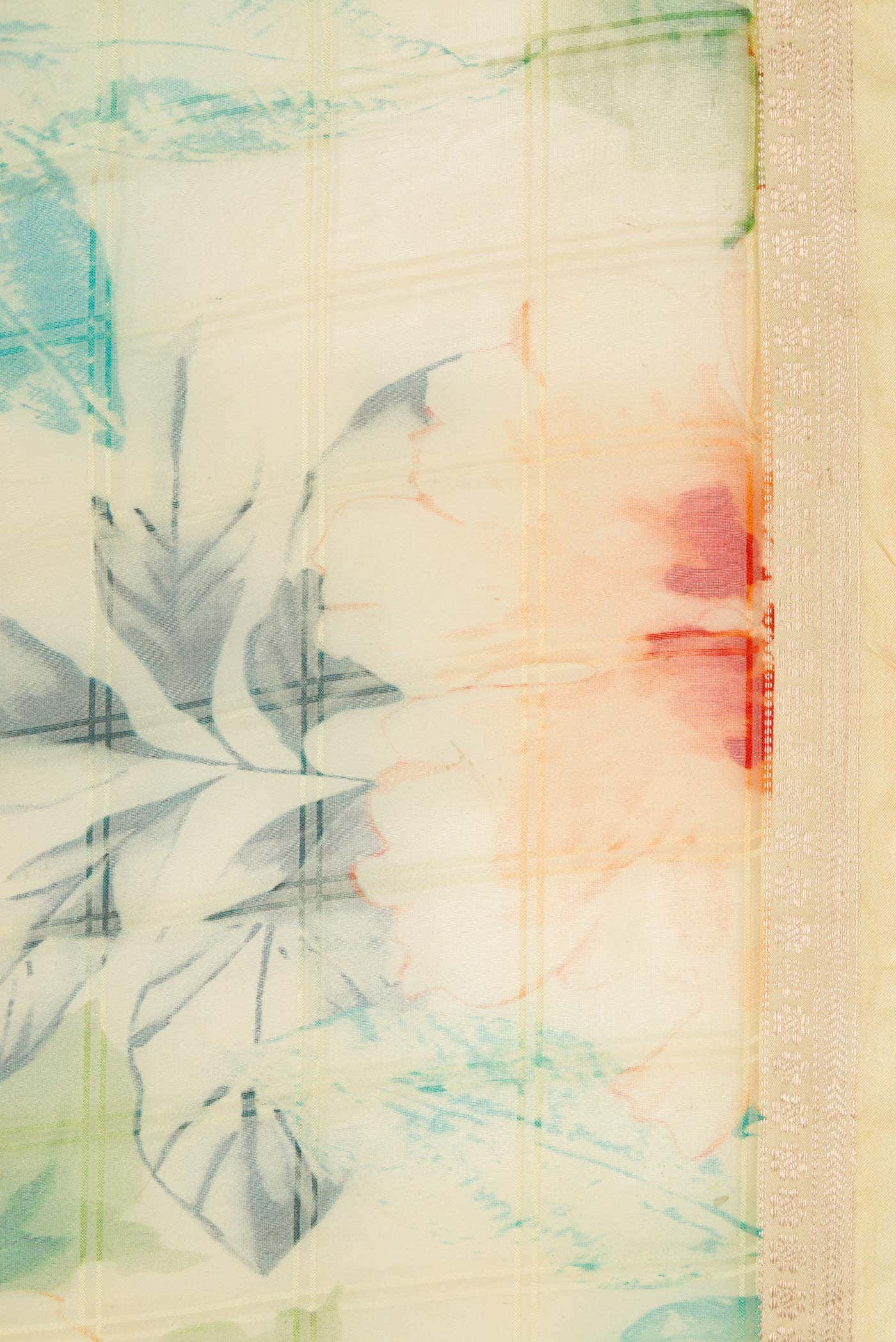 Sandal Organza Silk Saree