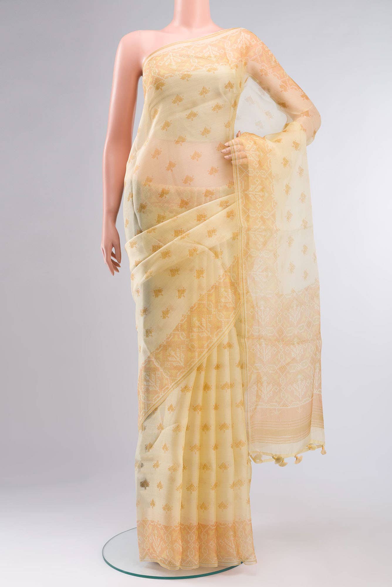 Sandal Organza Silk Saree