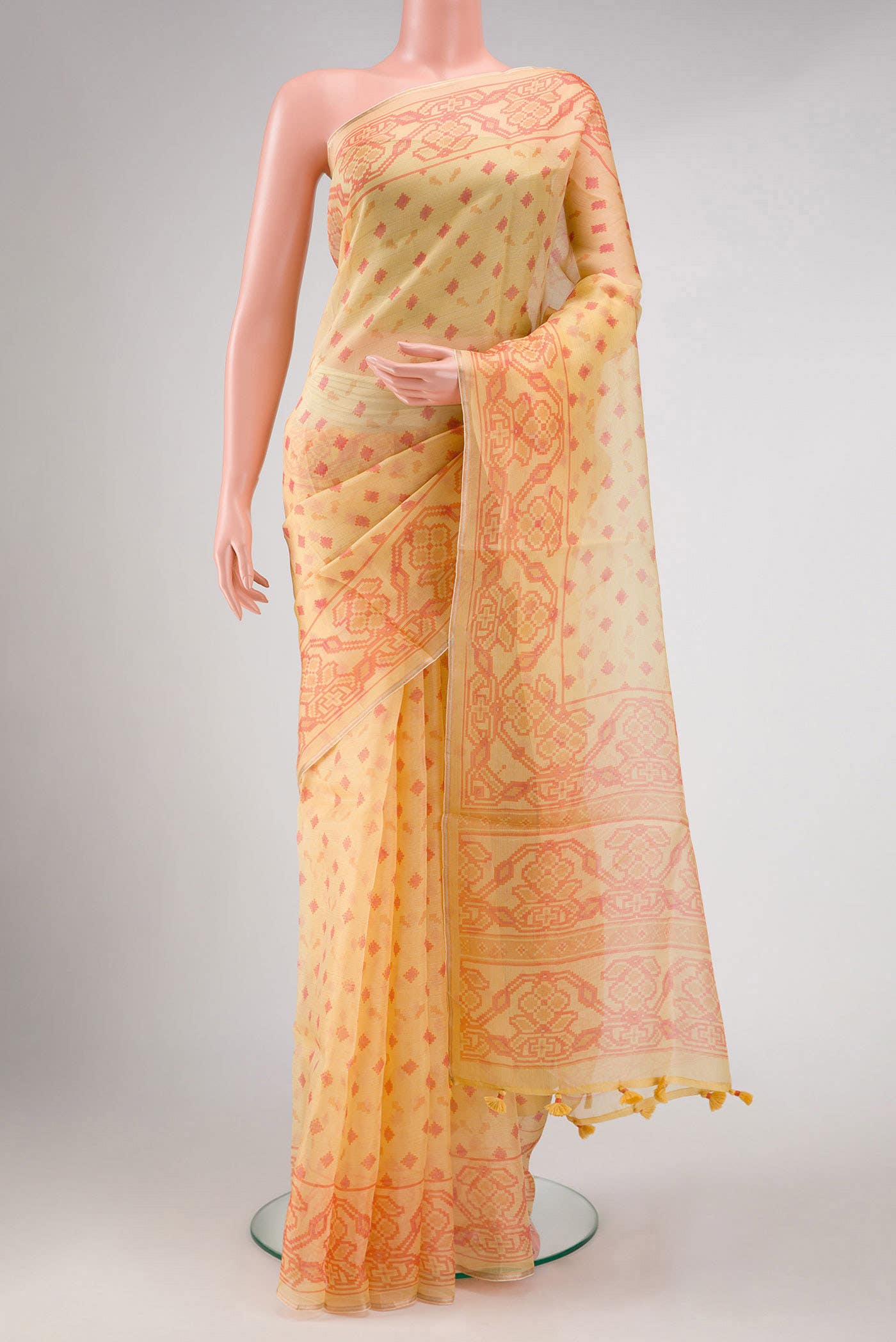 Sandal Organza Silk Saree
