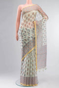 Mint Green Organza Silk Saree