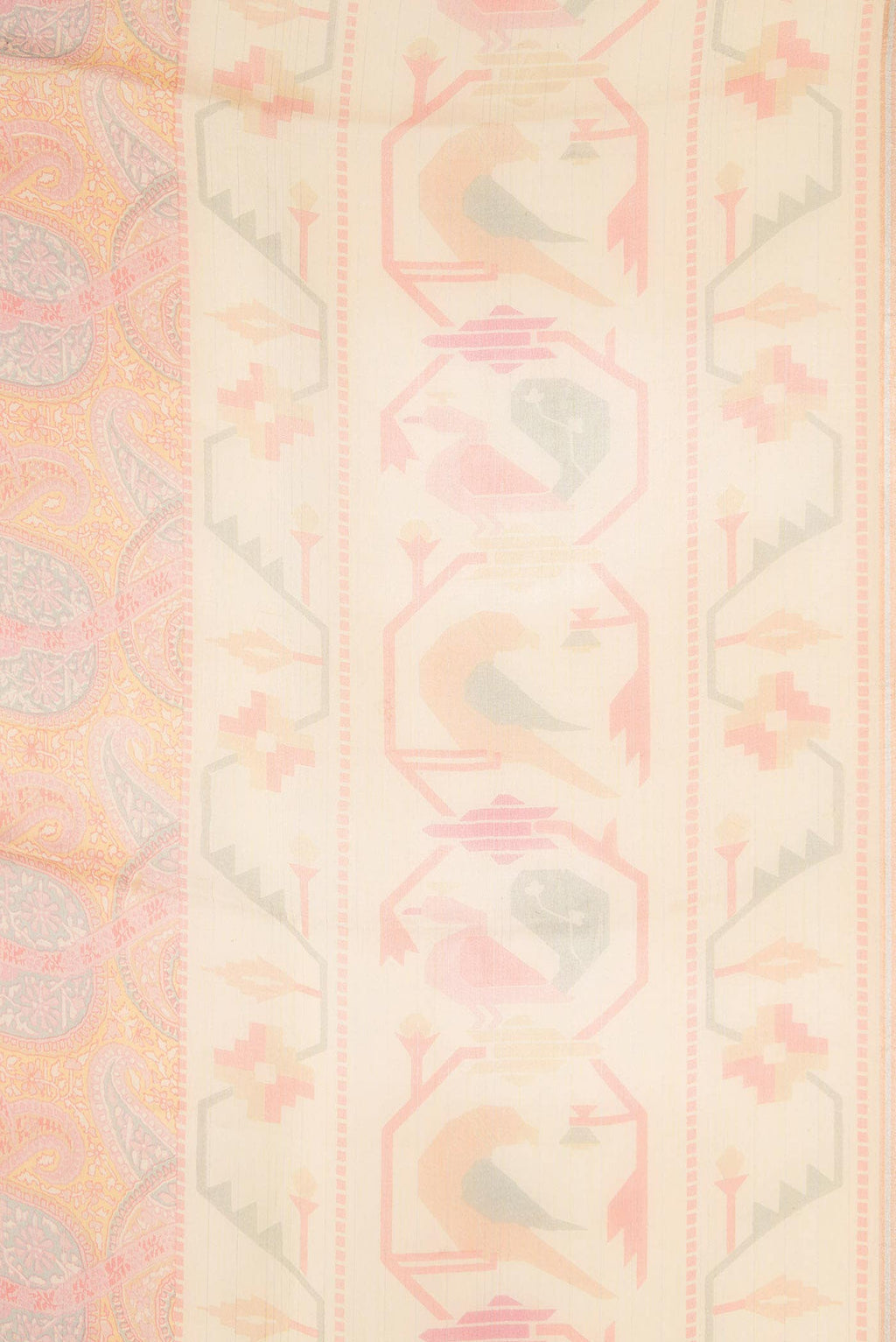 Orange Organza Silk Saree