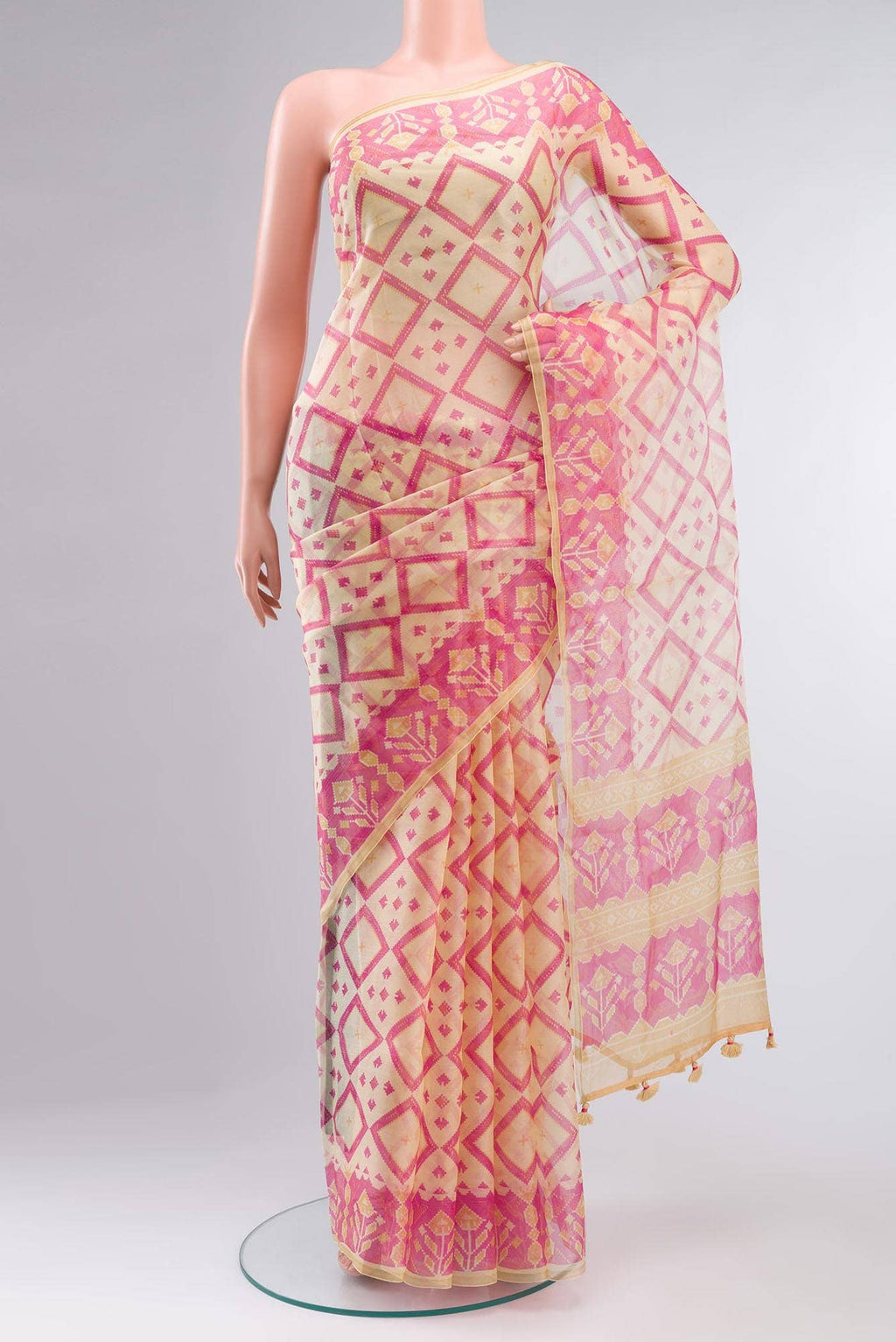 Sandal Organza Silk Saree