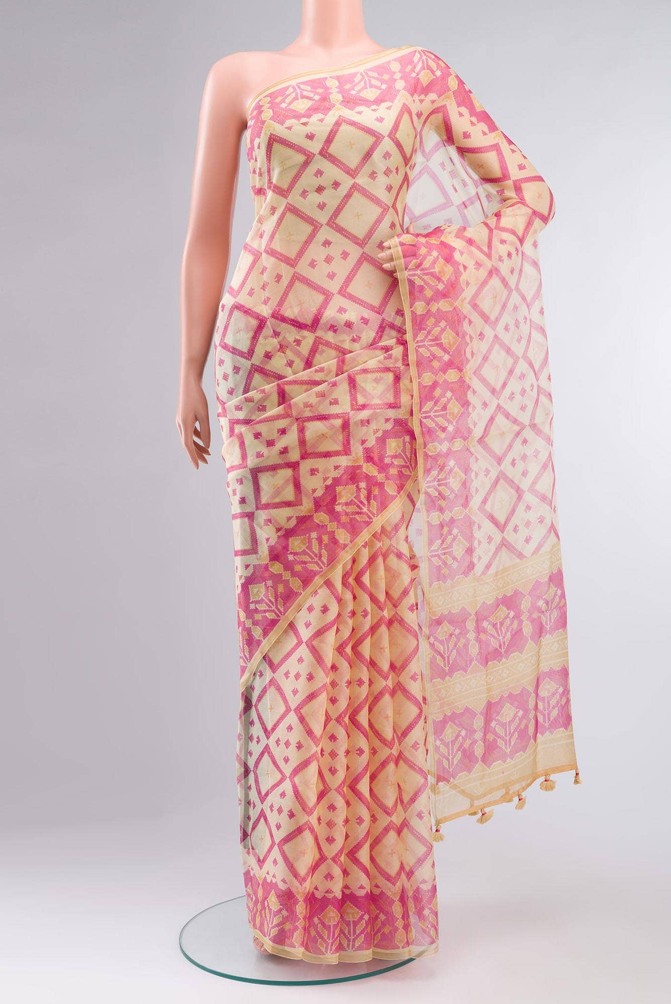 Sandal Organza Silk Saree