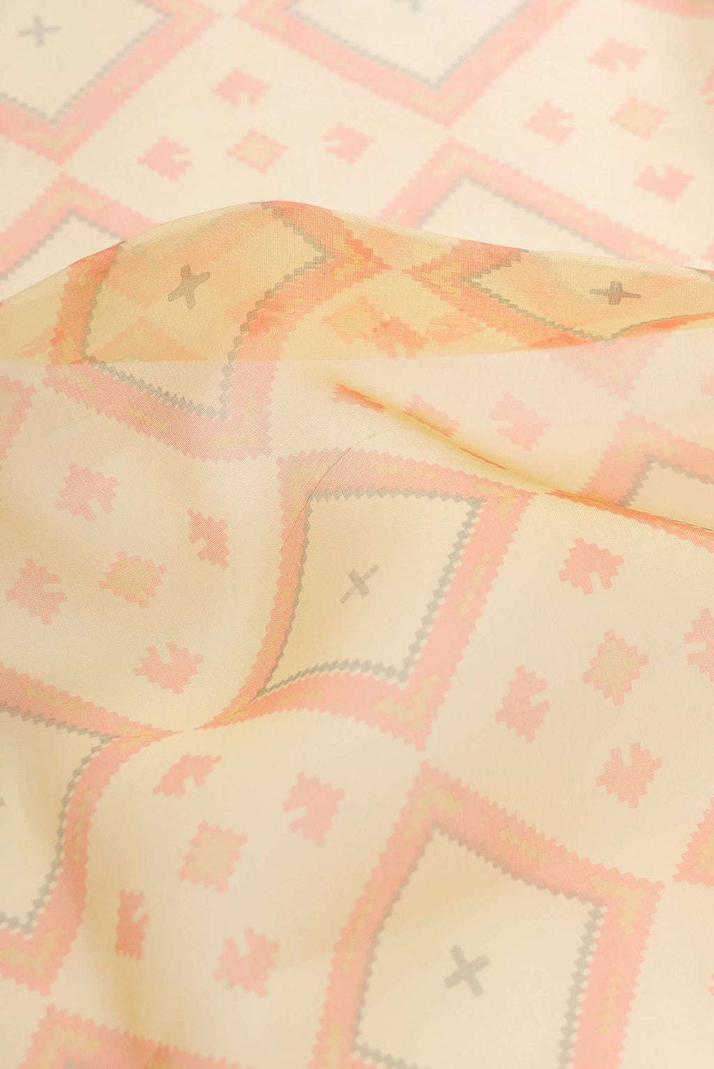 Sandal Organza Silk Saree