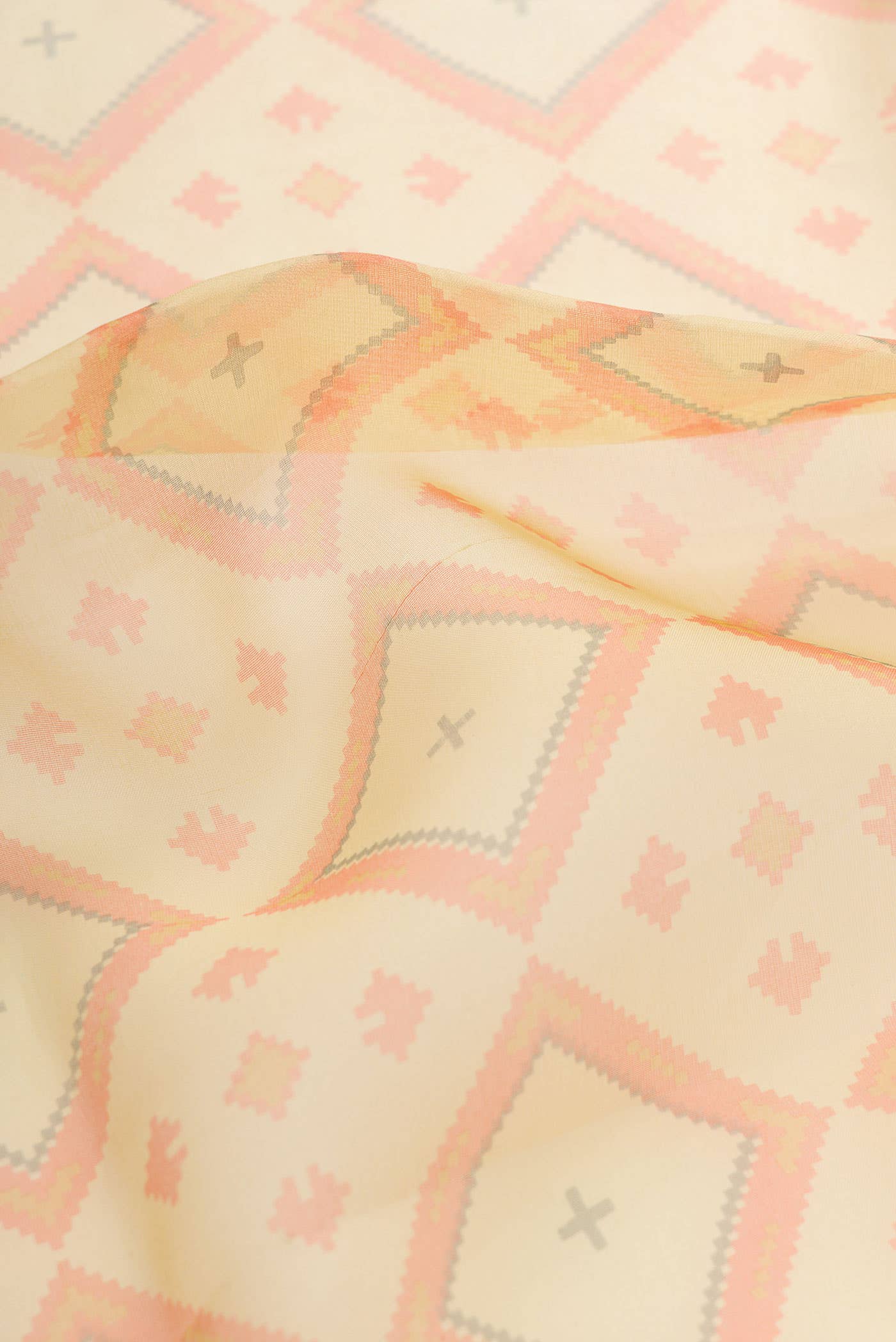 Sandal Organza Silk Saree