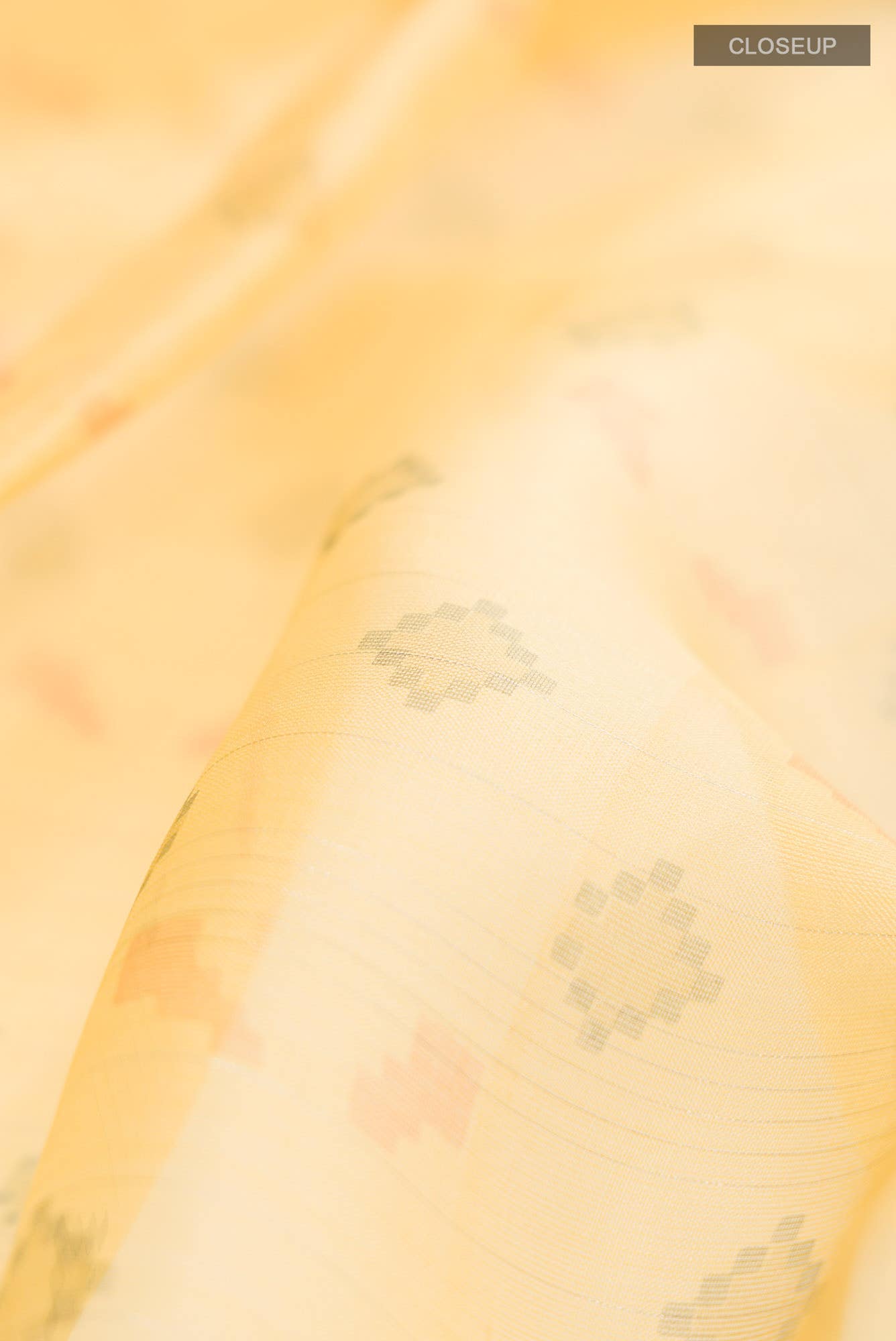 Yellow Organza Silk Saree