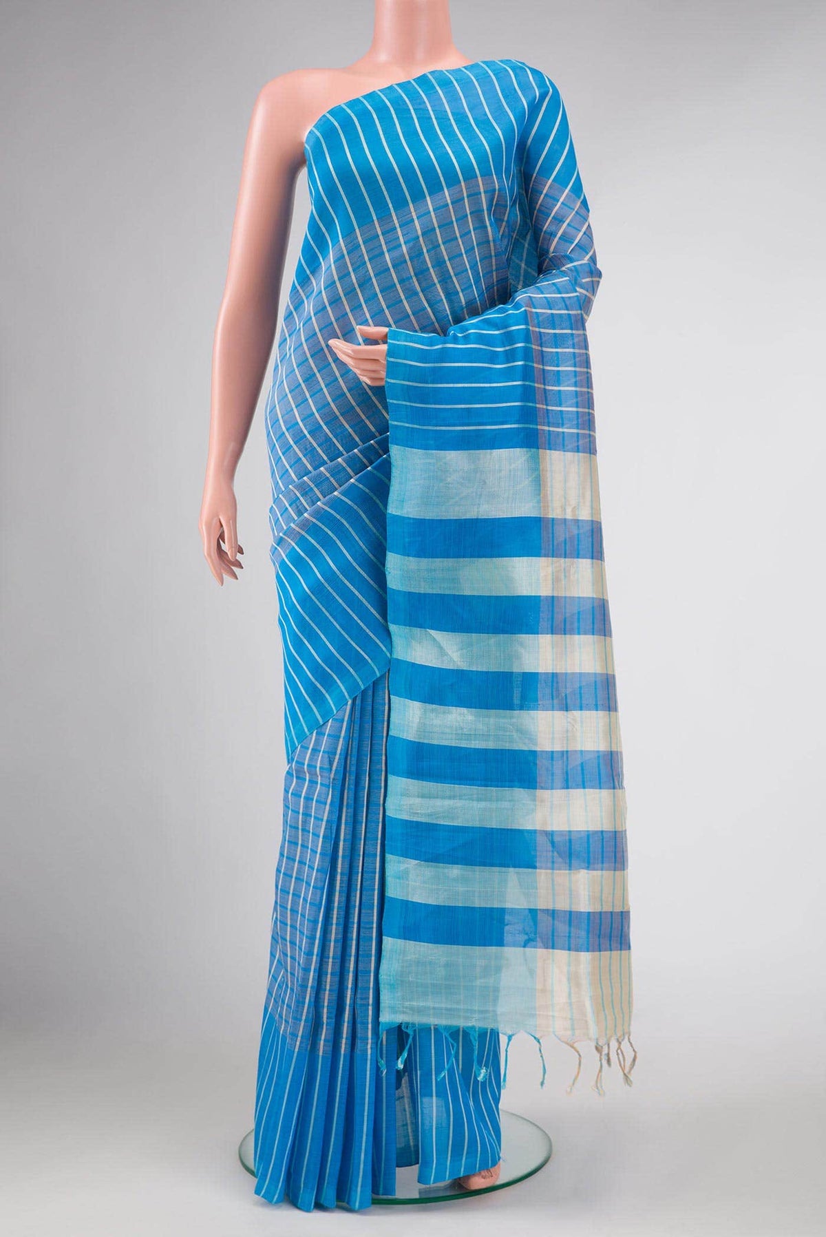 Blue Silk Cotton Saree