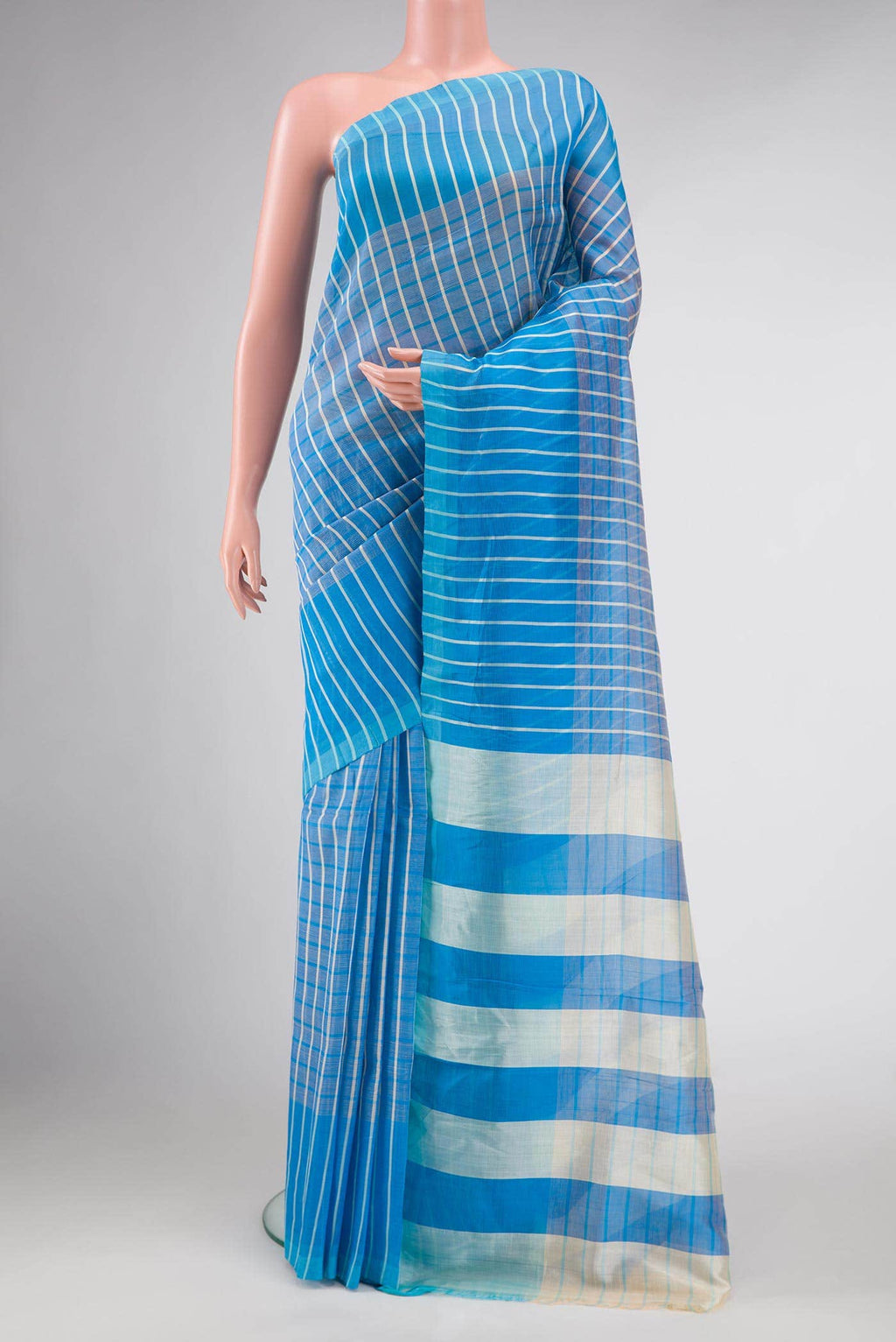 Blue Silk Cotton Saree