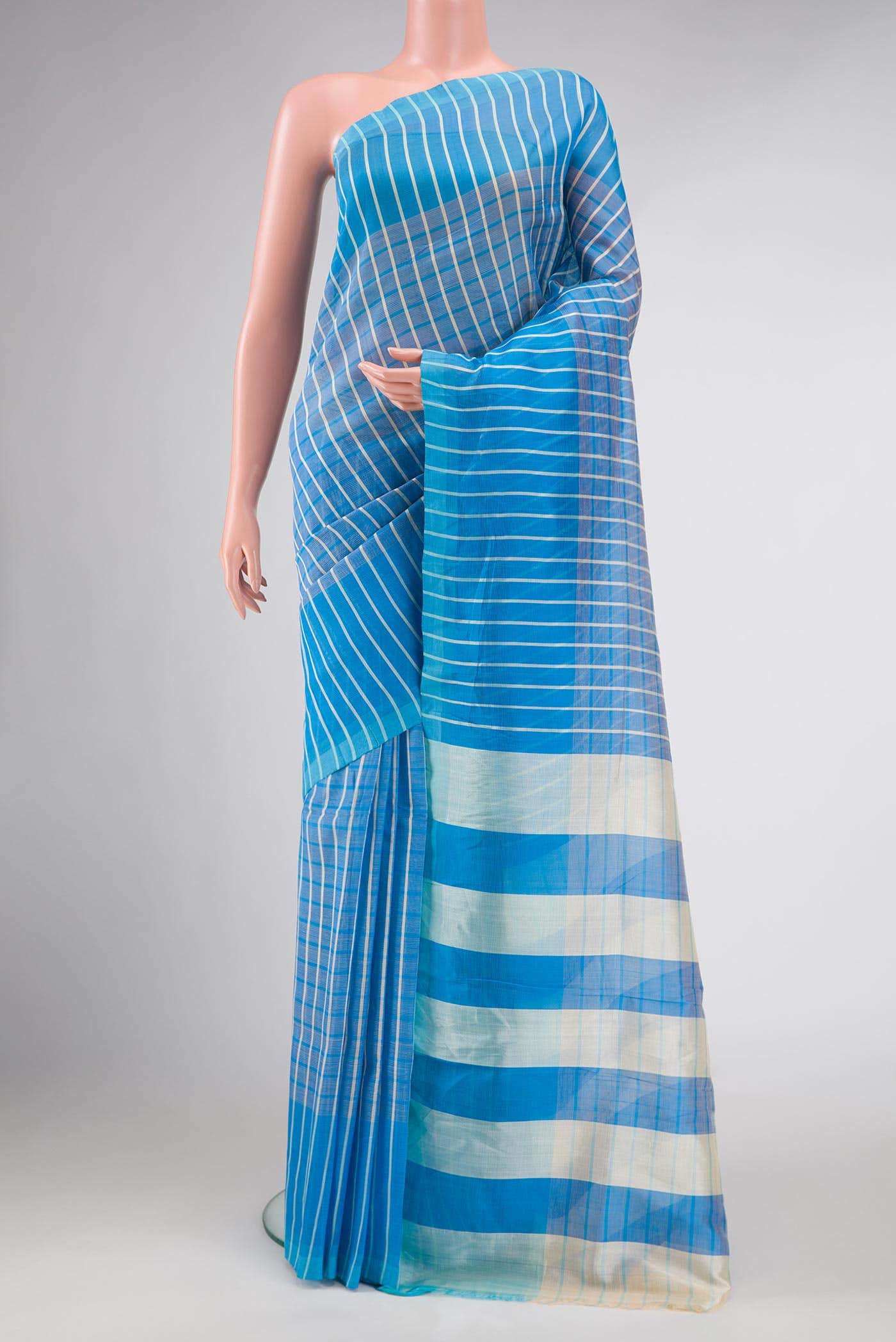 Blue Silk Cotton Saree
