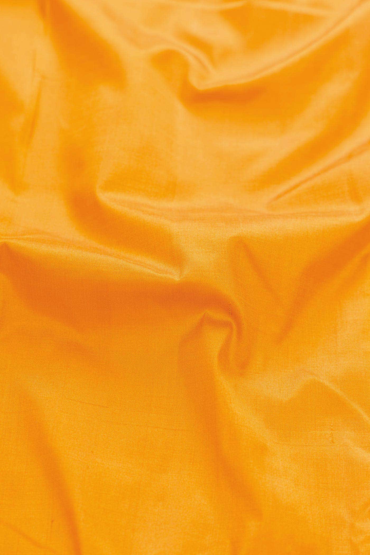 Pure Silk Pure Zari Mustard Kanchipuram Saree