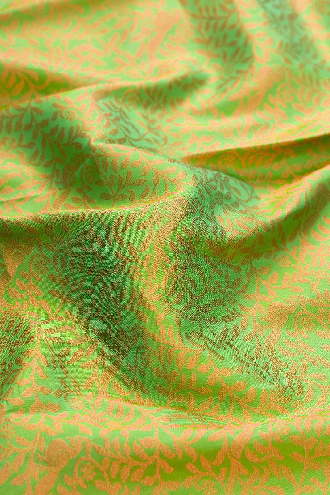 Green Dual Tone Kanchipuram Silk Saree