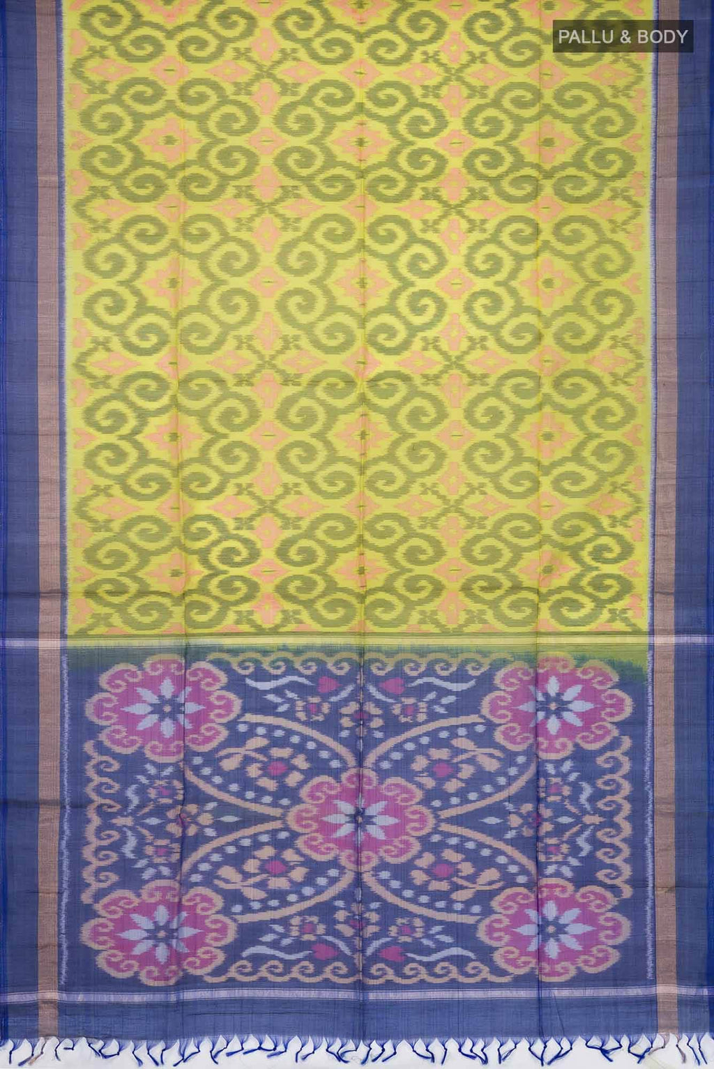 Yellow Silk Cotton Saree
