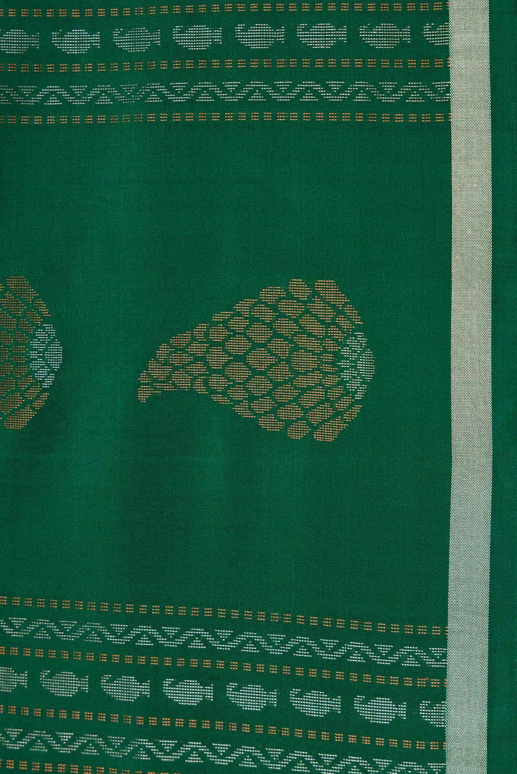 Green Dual Tone Soft Silk Saree