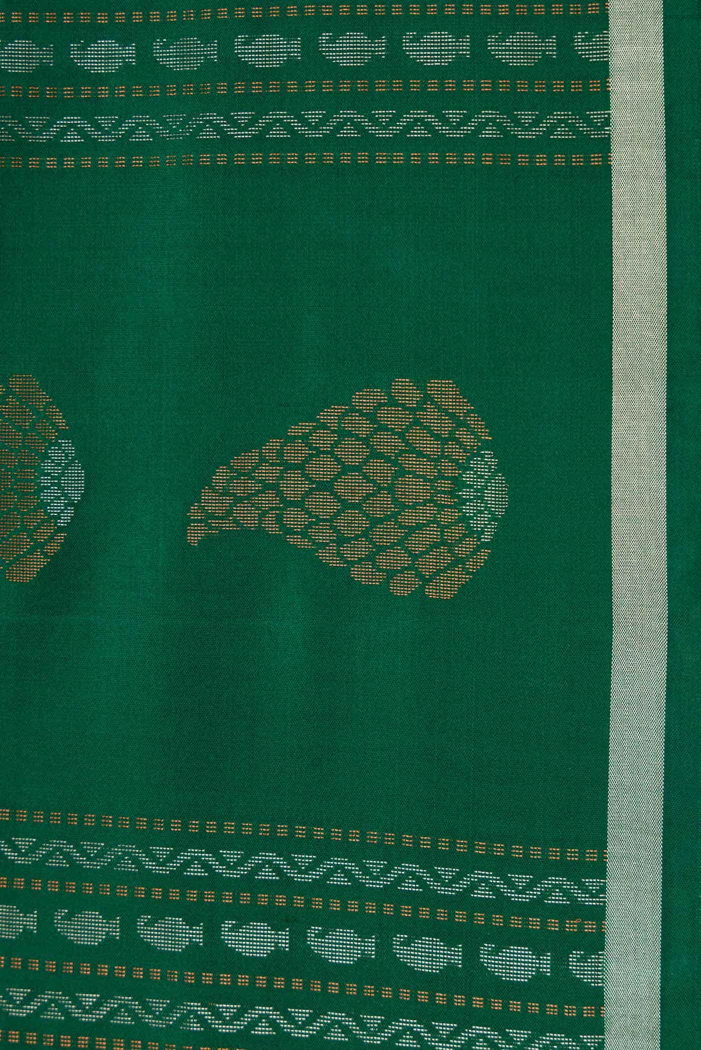 Green Dual Tone Soft Silk Saree