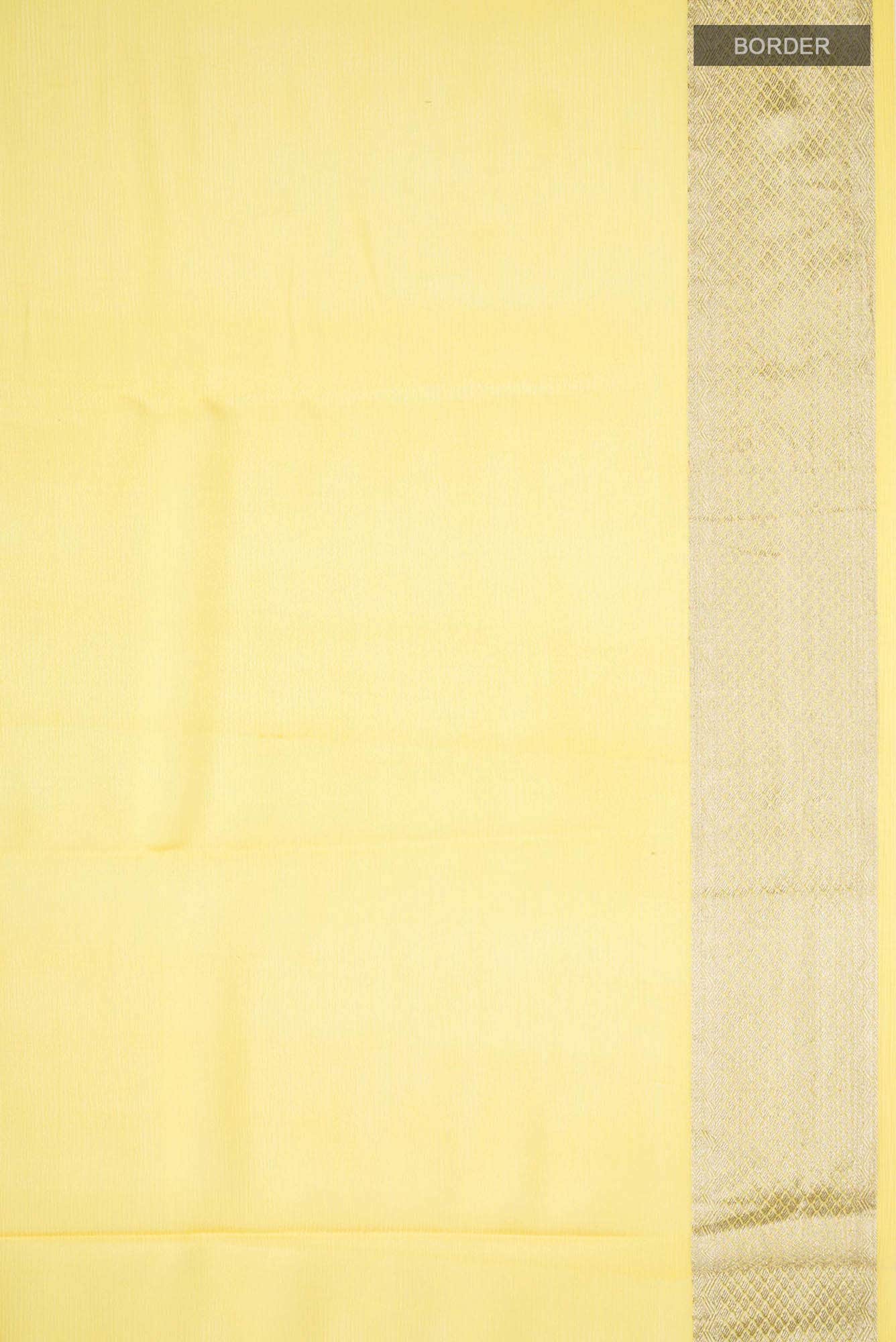 Yellow Mysore Chiffon Saree