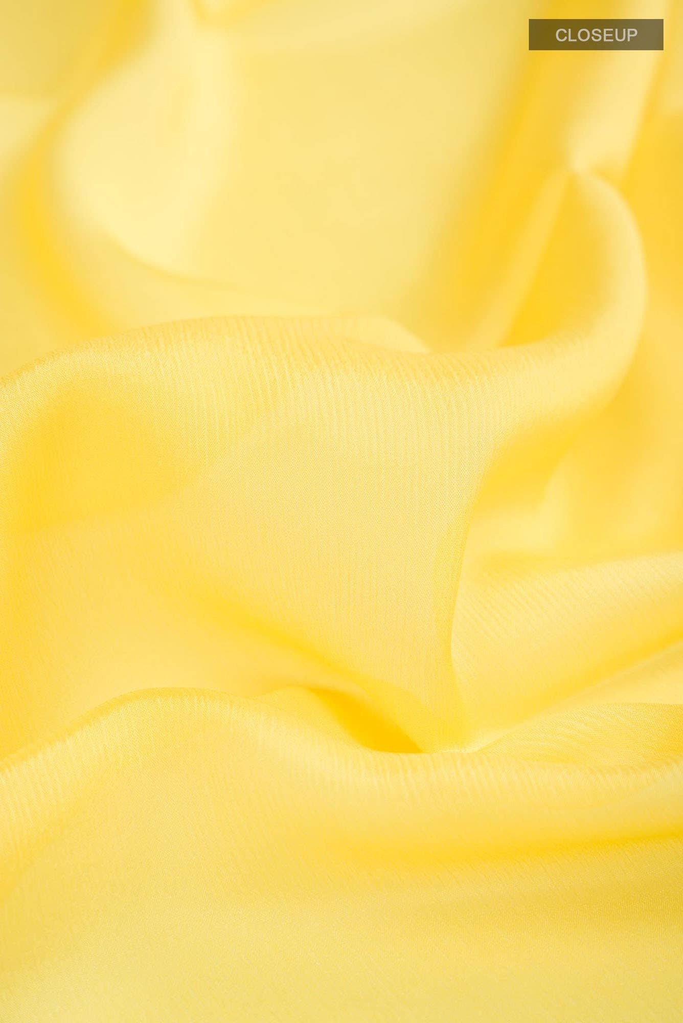 Yellow Mysore Chiffon Saree