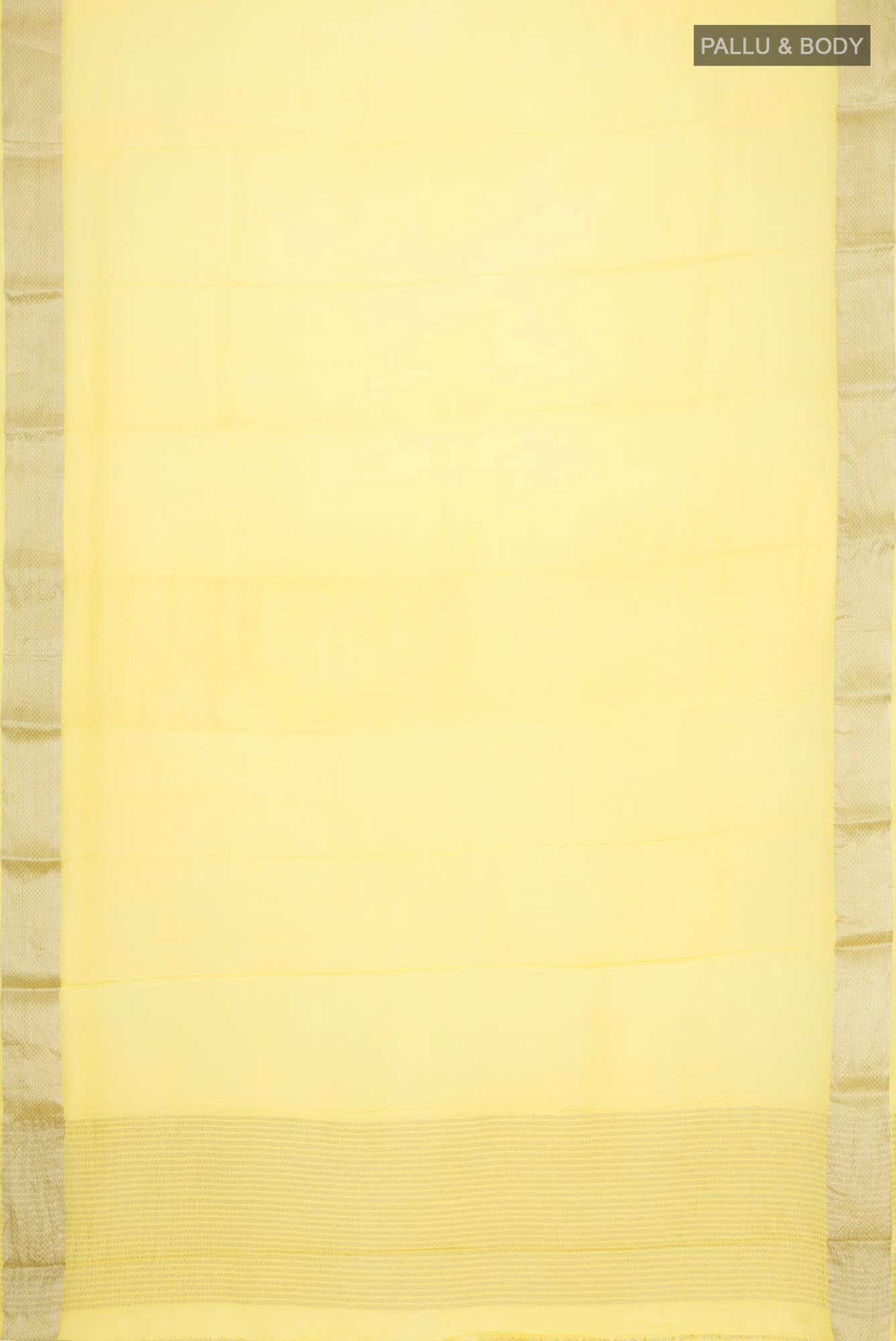 Yellow Mysore Chiffon Saree
