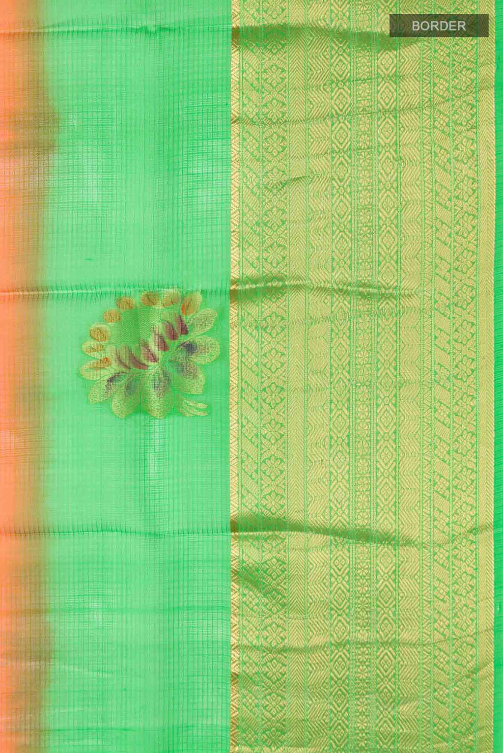 Orange Kota Silk Saree