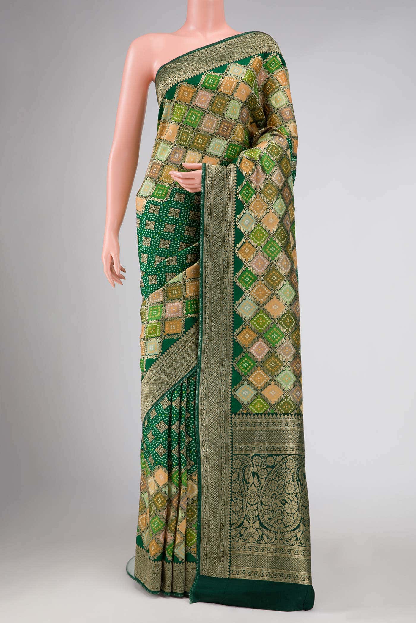 Green Banarasi Silk Saree