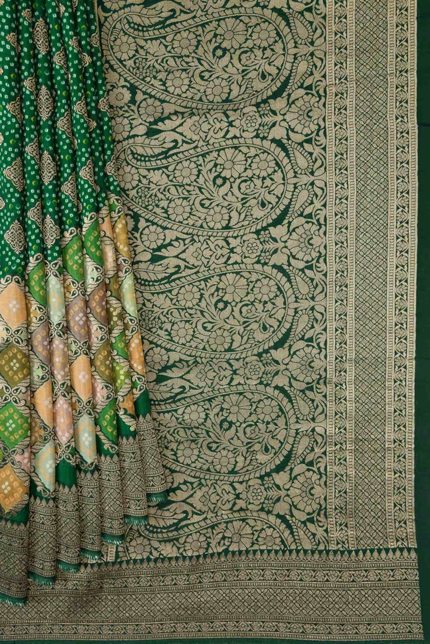 Green Banarasi Silk Saree