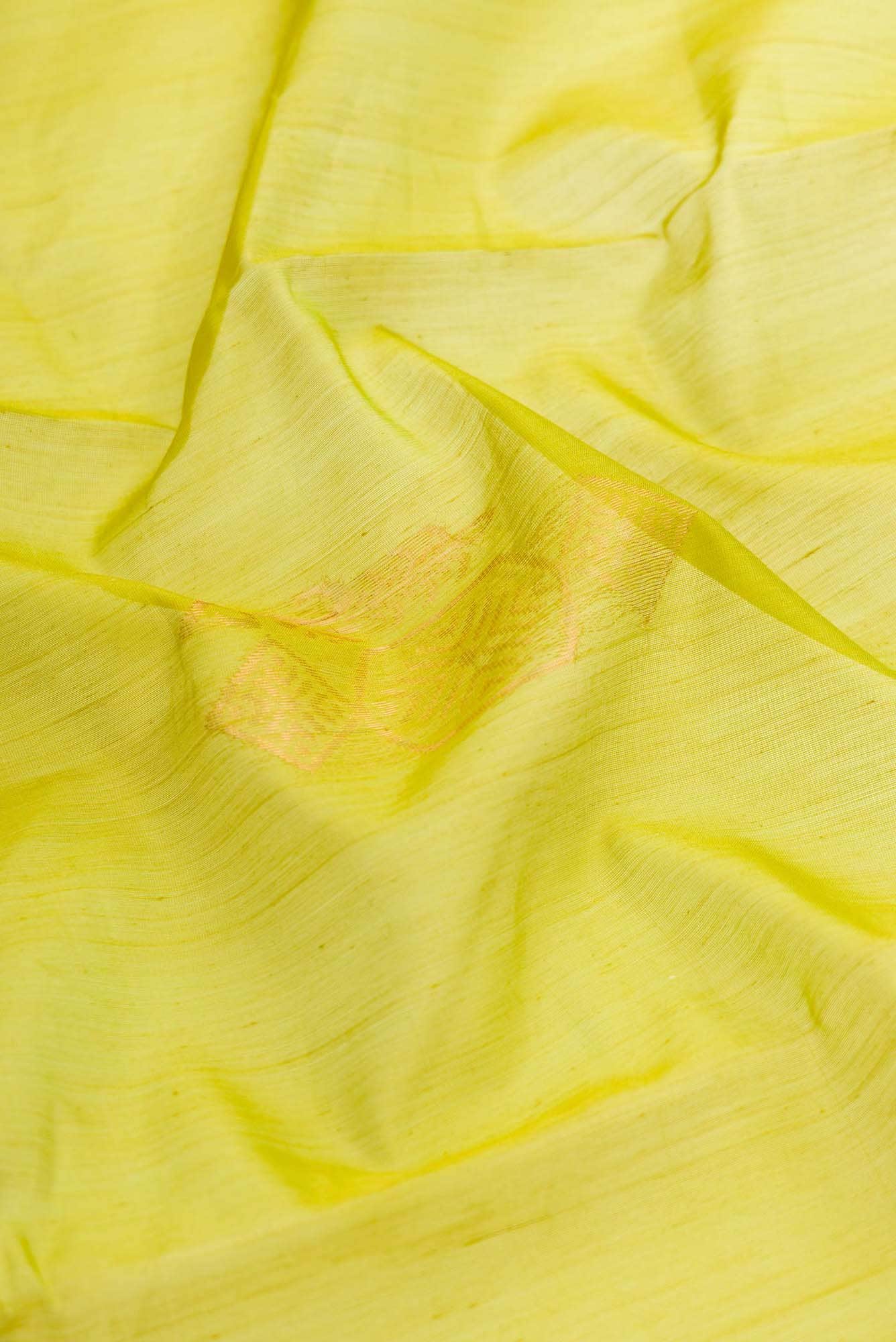 Parrot Green Dual Tone Silk Cotton Saree