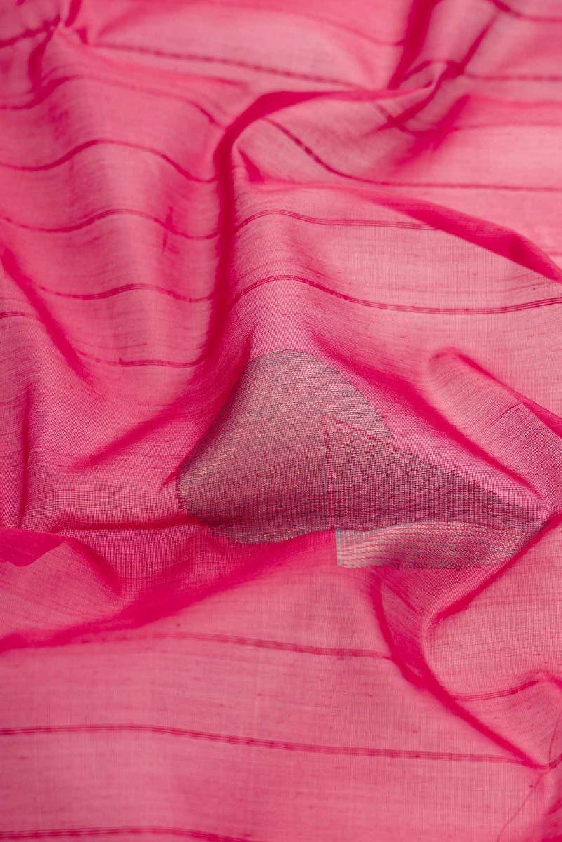 Pink Dual Tone Silk Cotton Saree