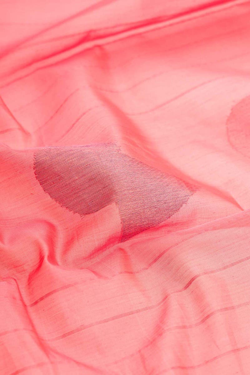 Peach Dual Tone Silk Cotton Saree