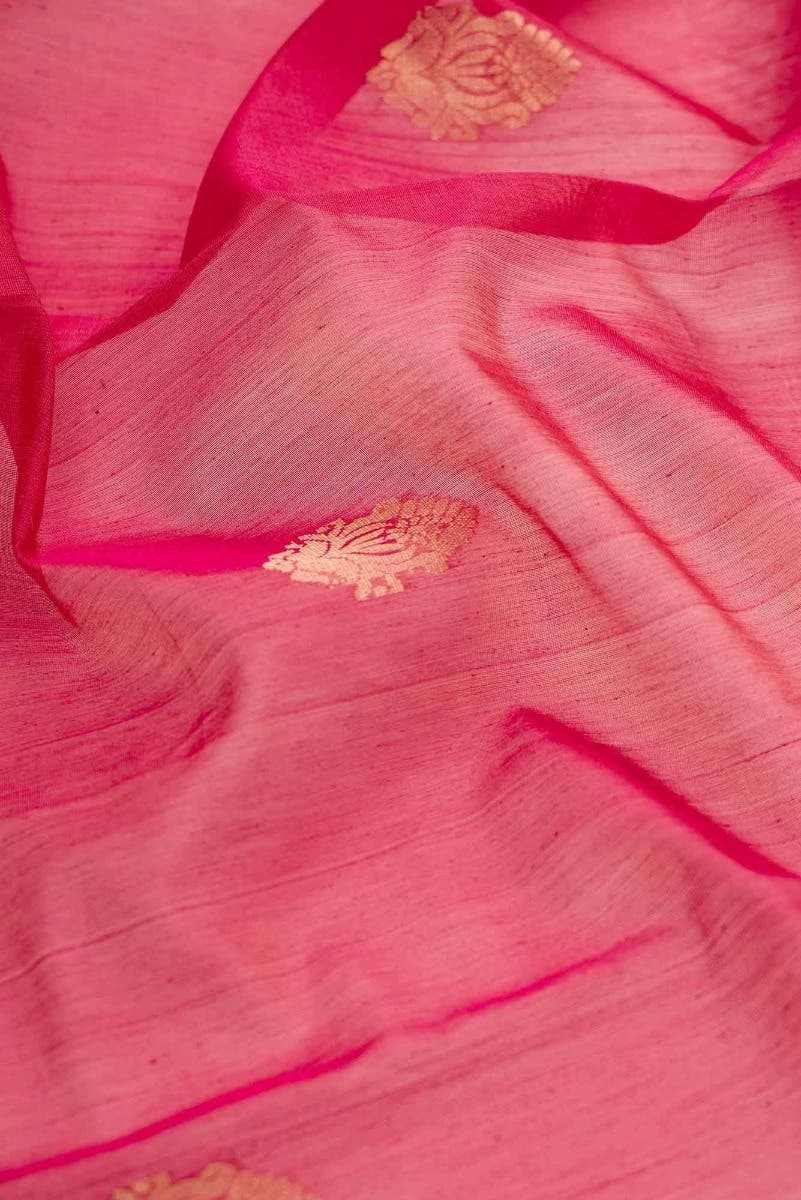 Orange Dual Tone Silk Cotton Saree